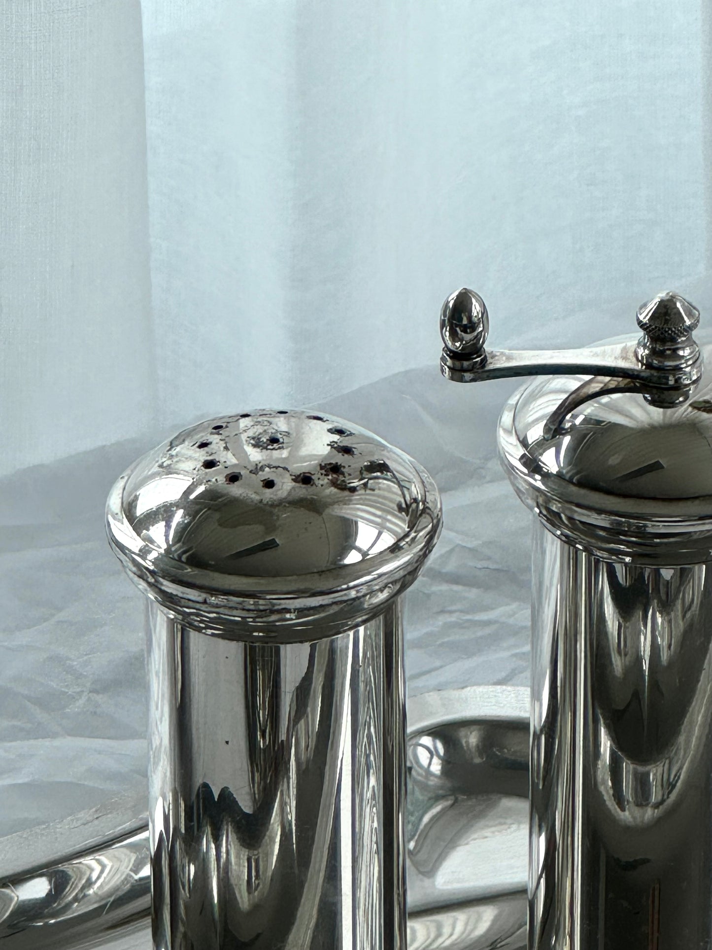Silver plated salt & pepper