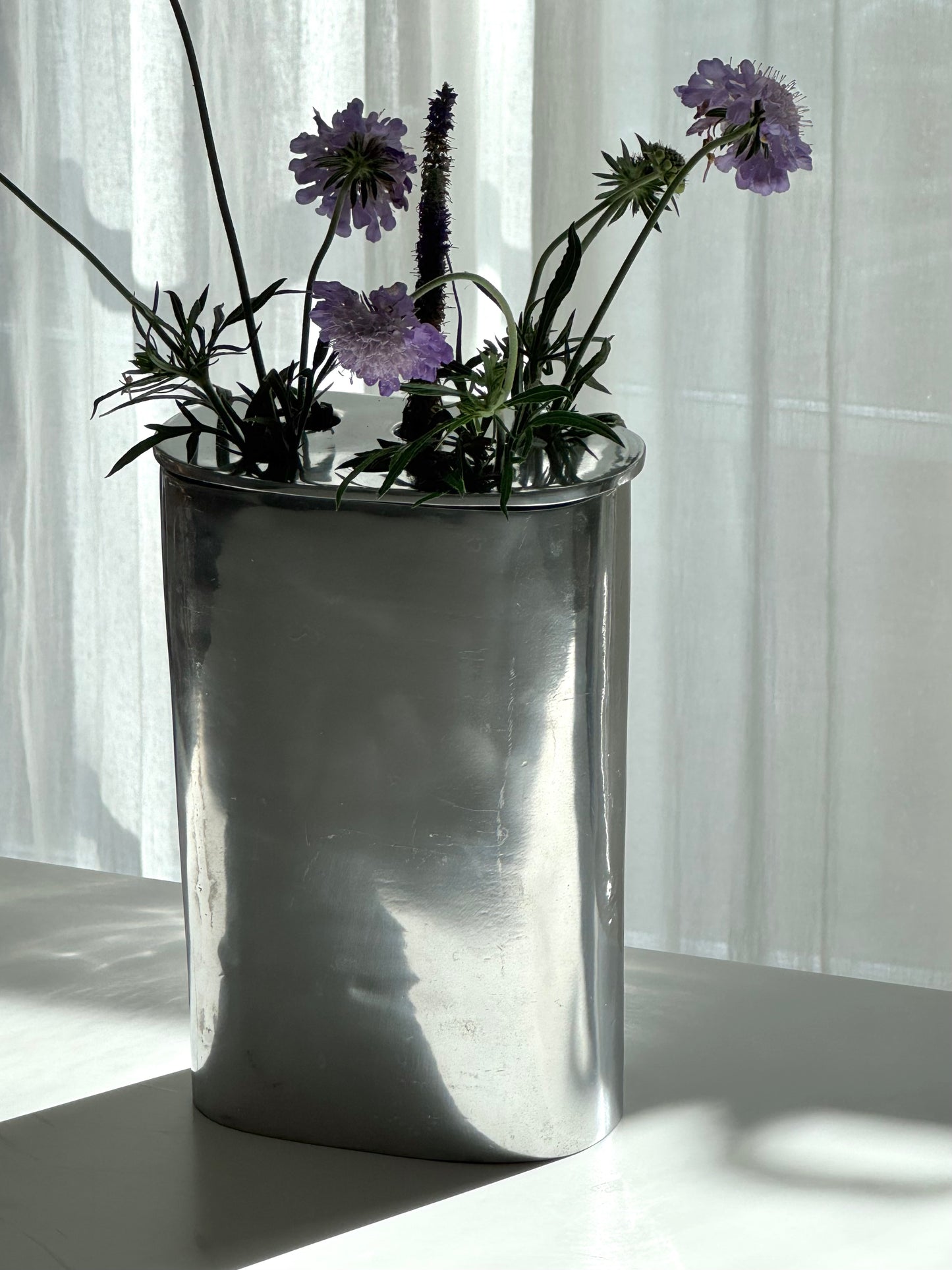 Vintage aluminium vase