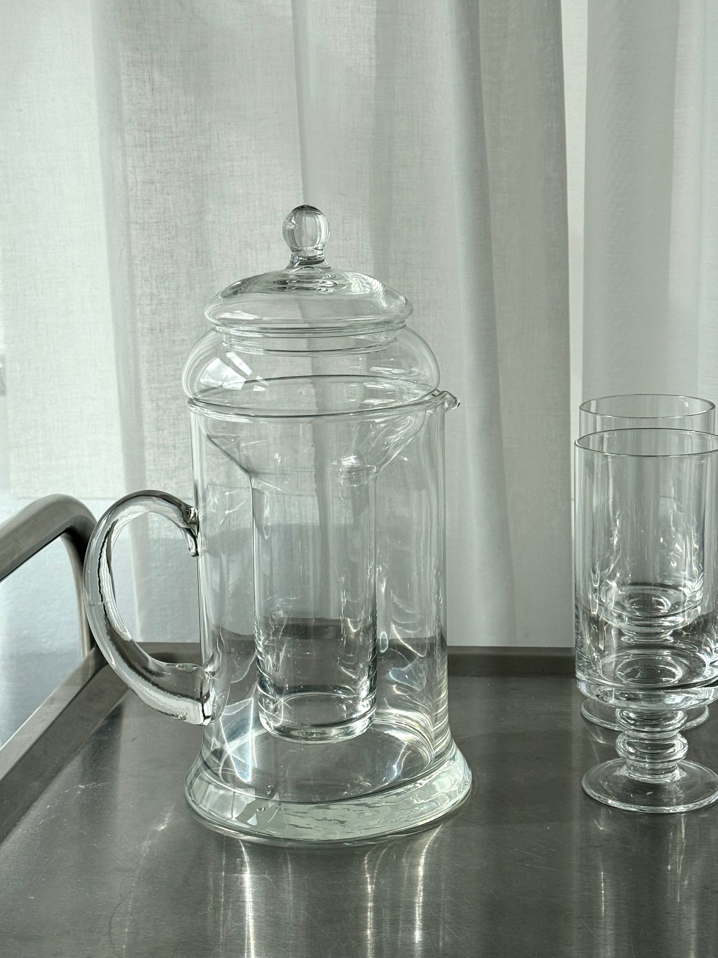 Handmade glass jug