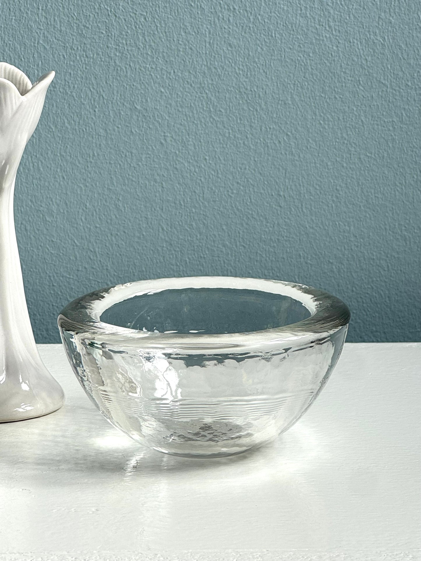 Heavy glass bowl