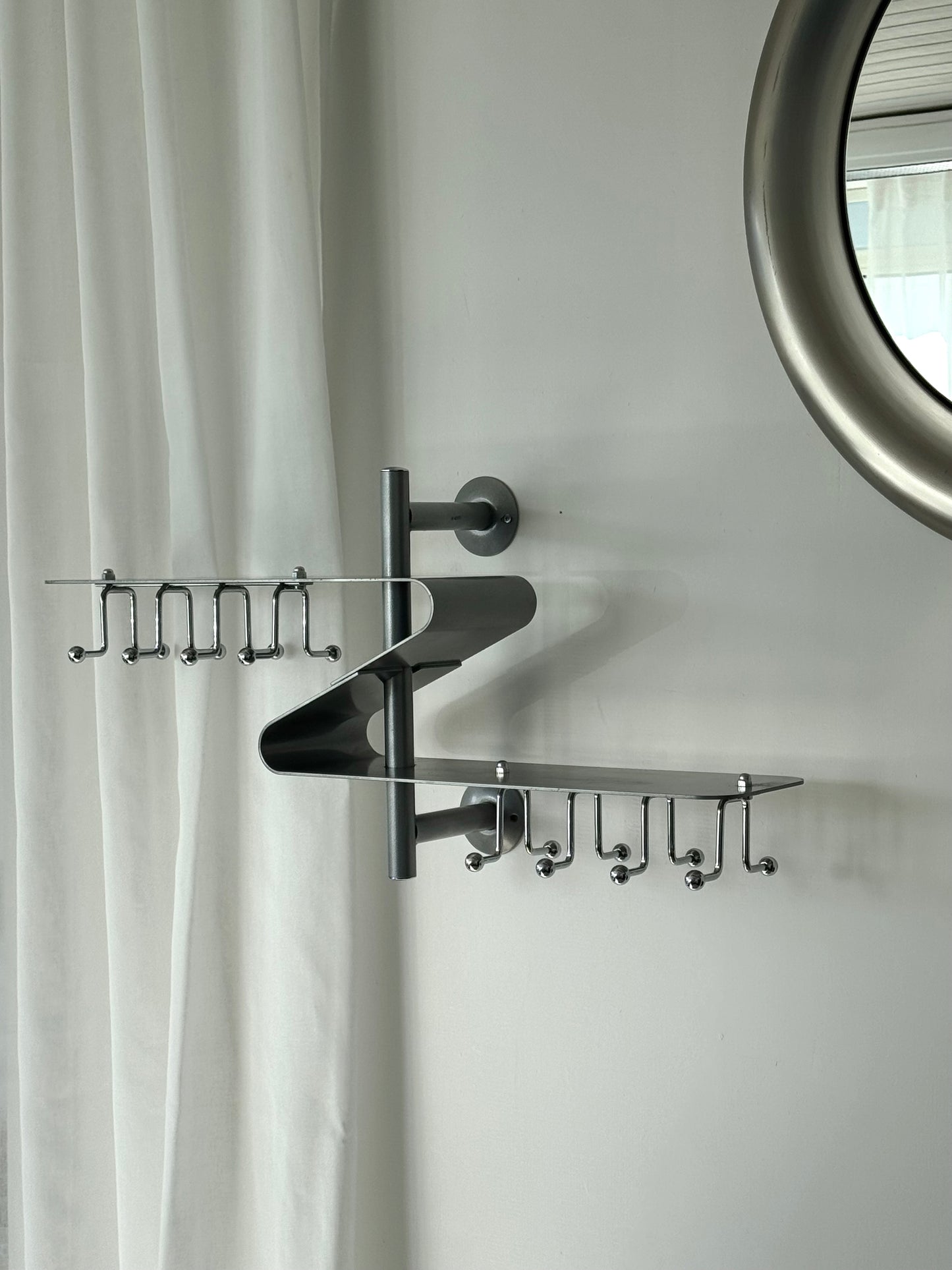 Chrome coat rack