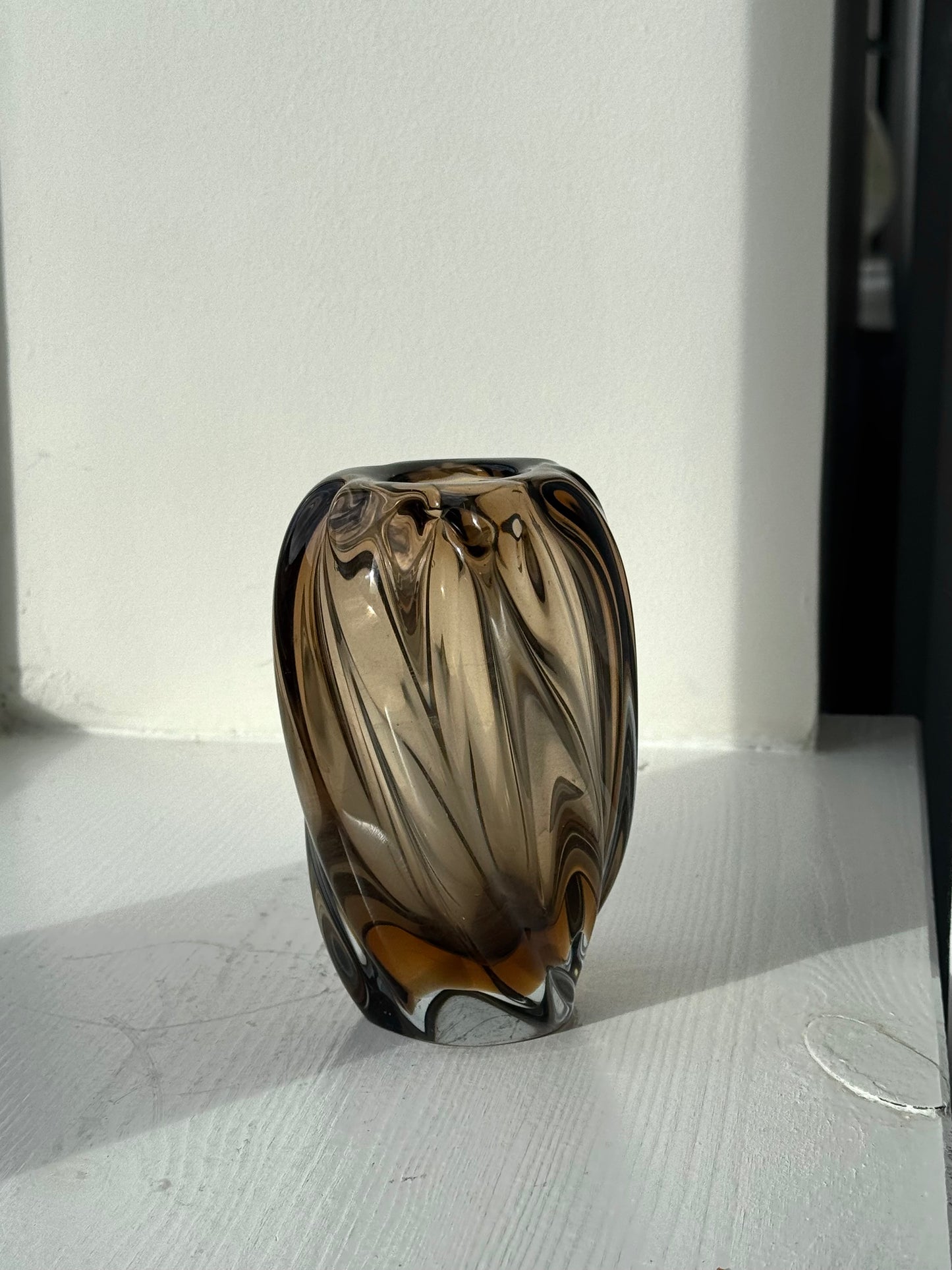 Small smoked vase