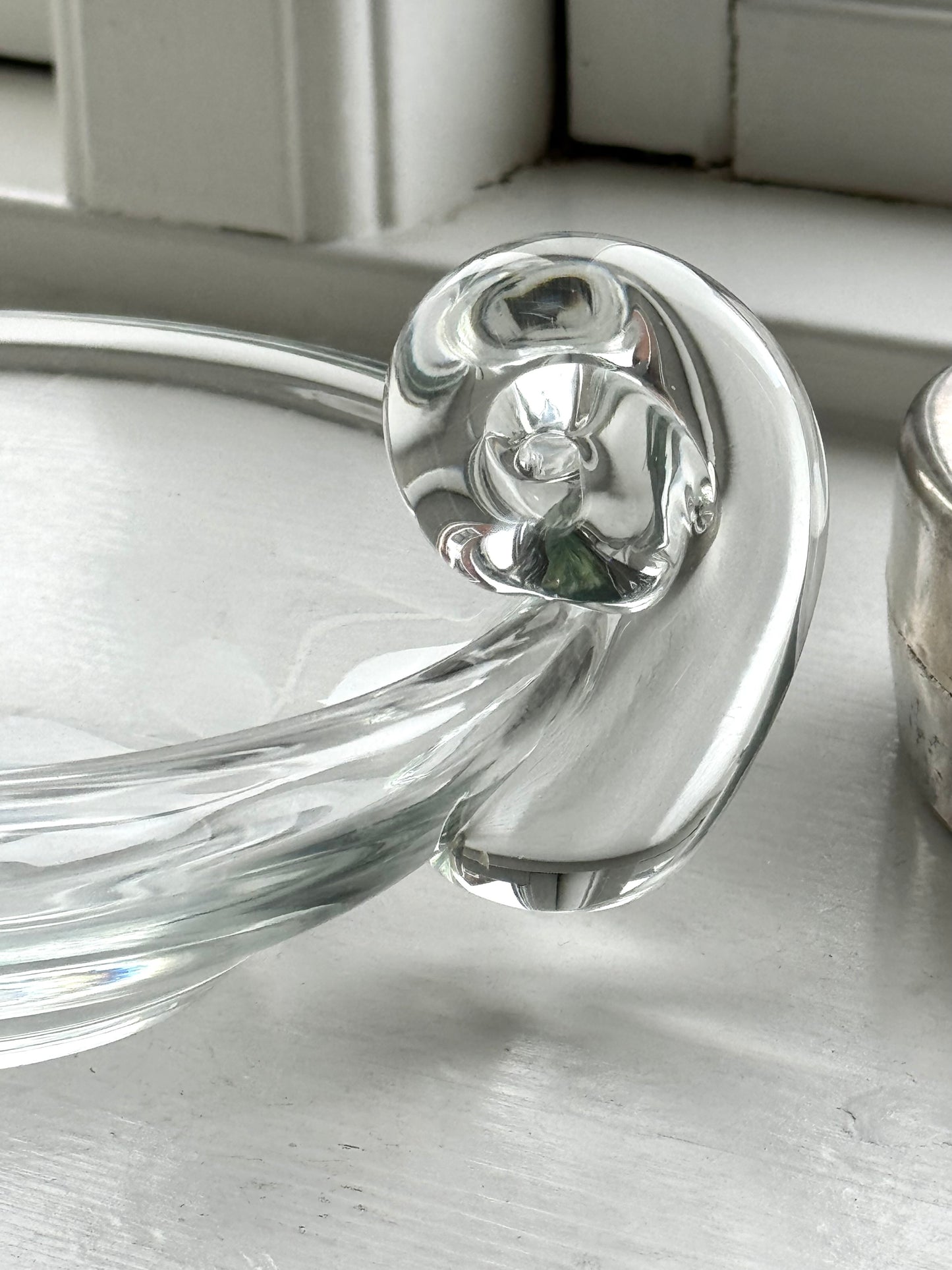 Heavy glass bowl