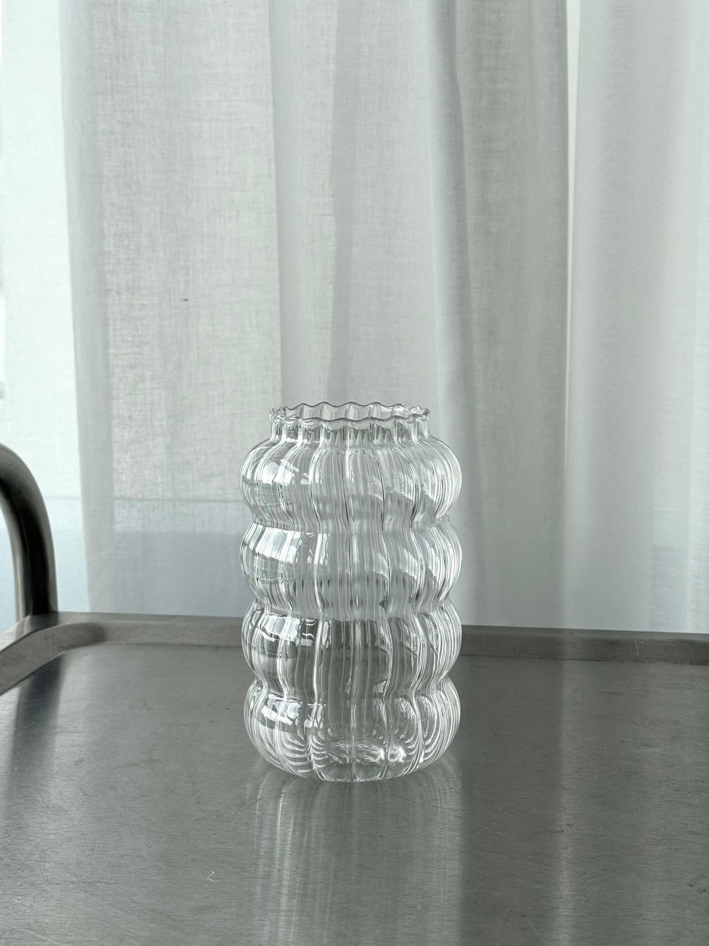 Small ribbed vase