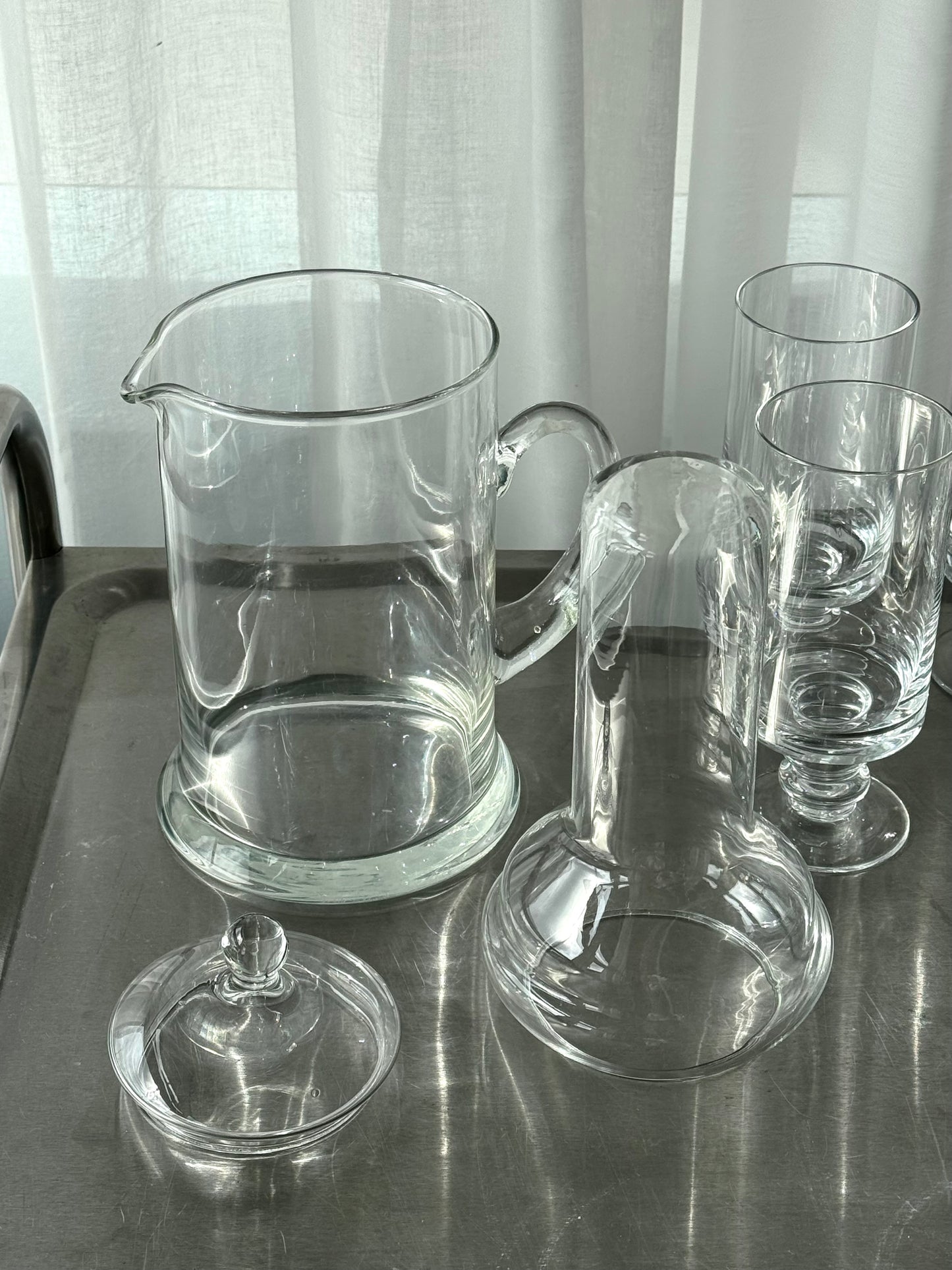 Handmade glass jug