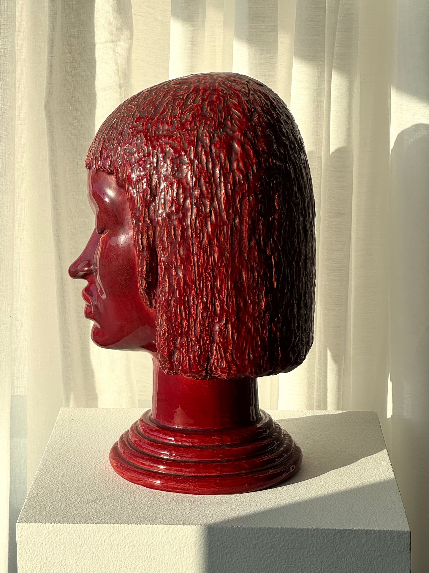 Handmade ceramic head