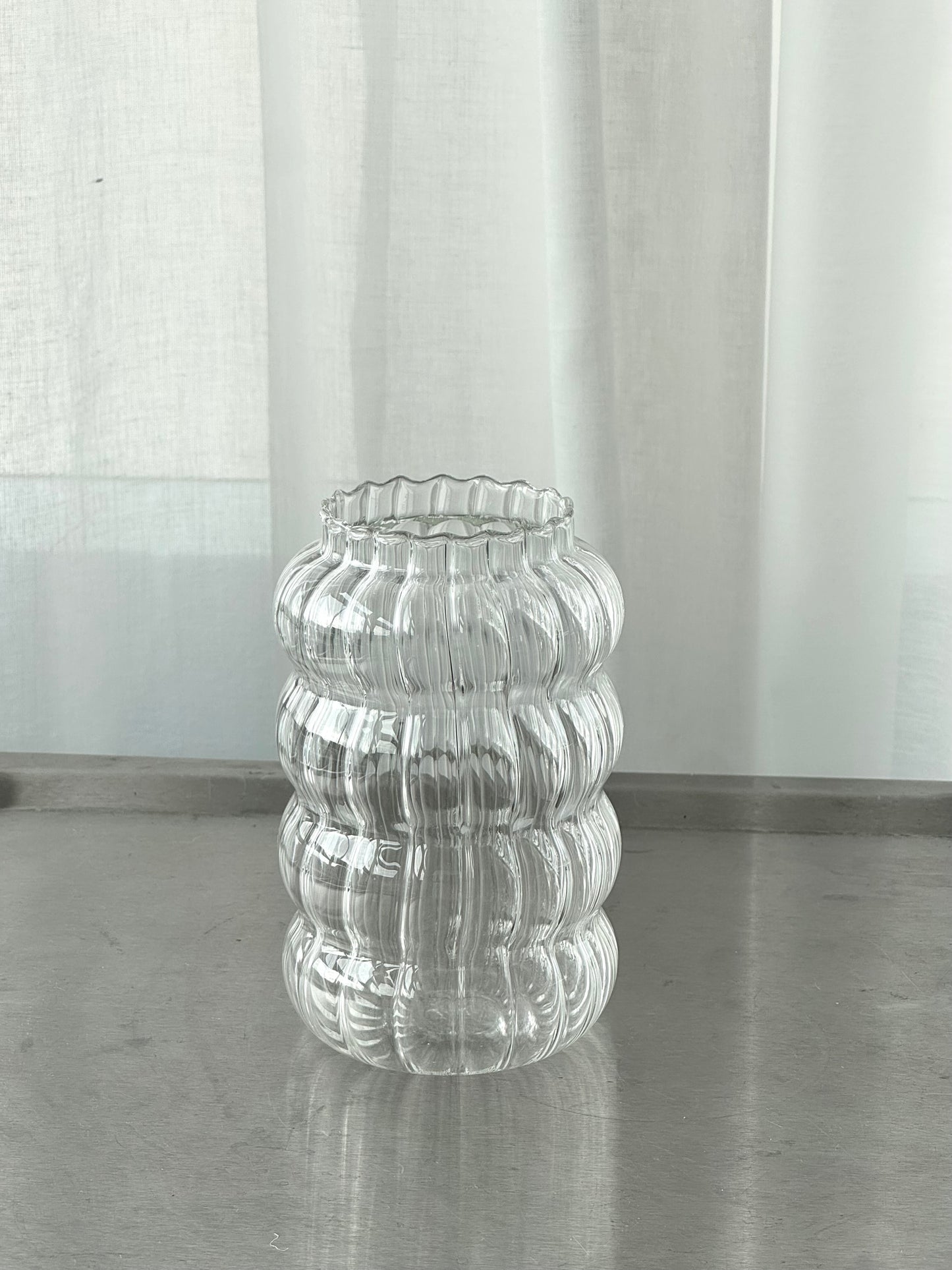 Small ribbed vase