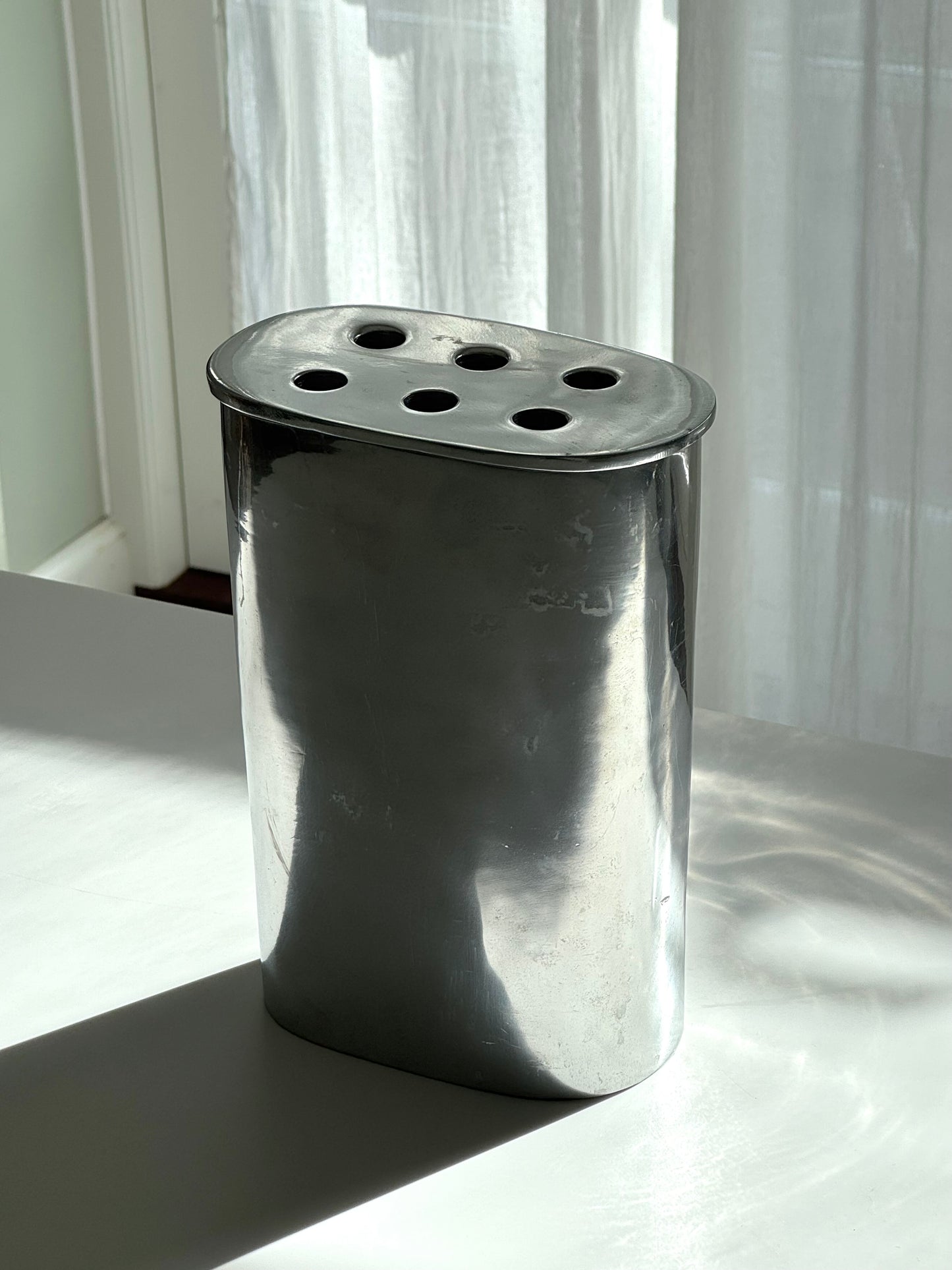 Vintage aluminium vase