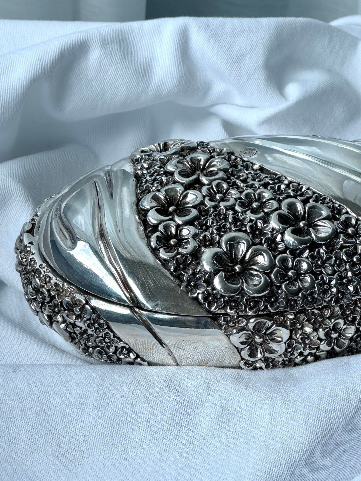 Silver plate jewelry box