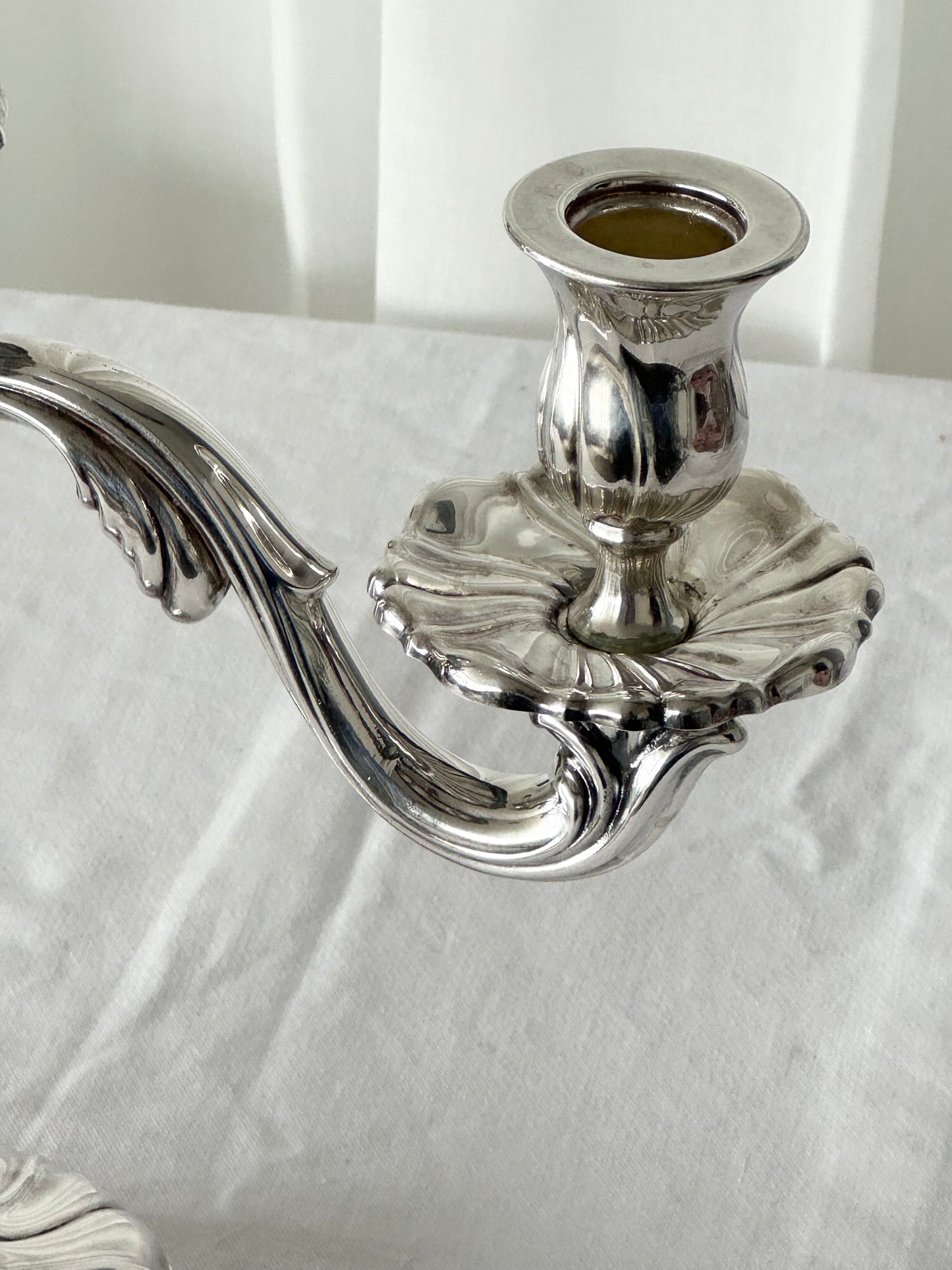 Silver plated candelabra
