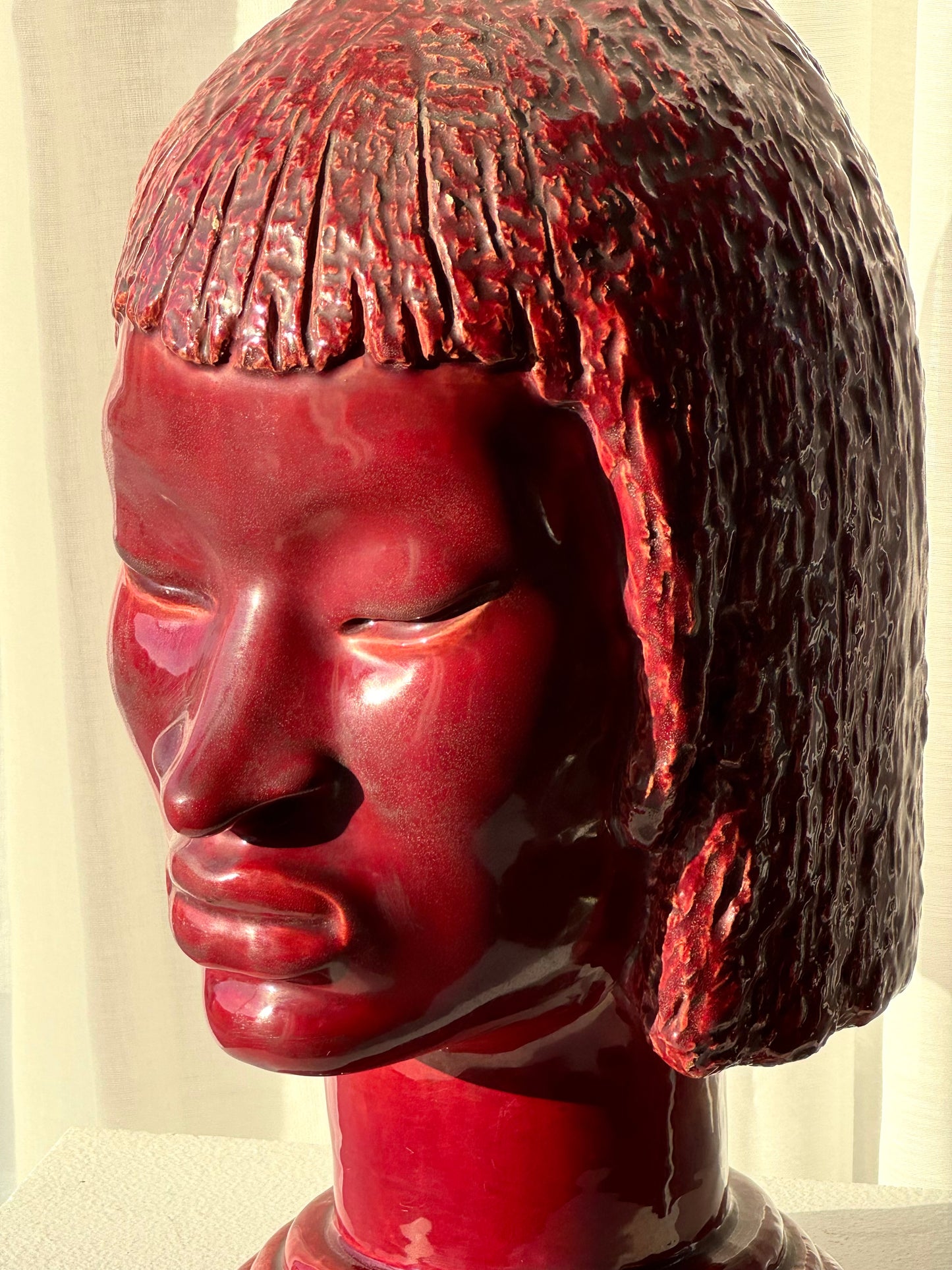 Handmade ceramic head