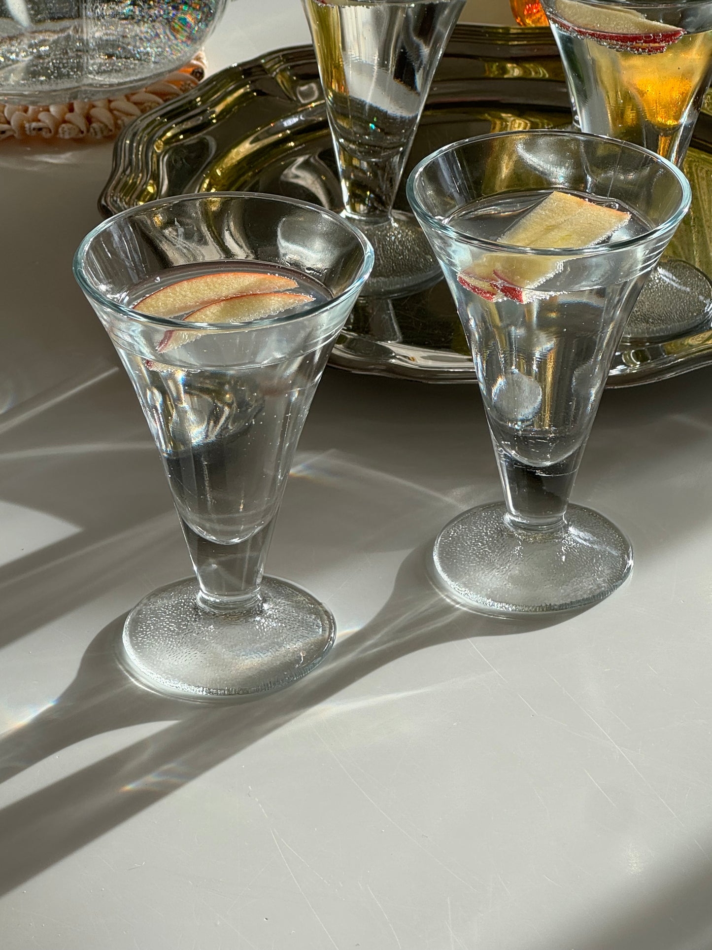 Tall cocktail glasses