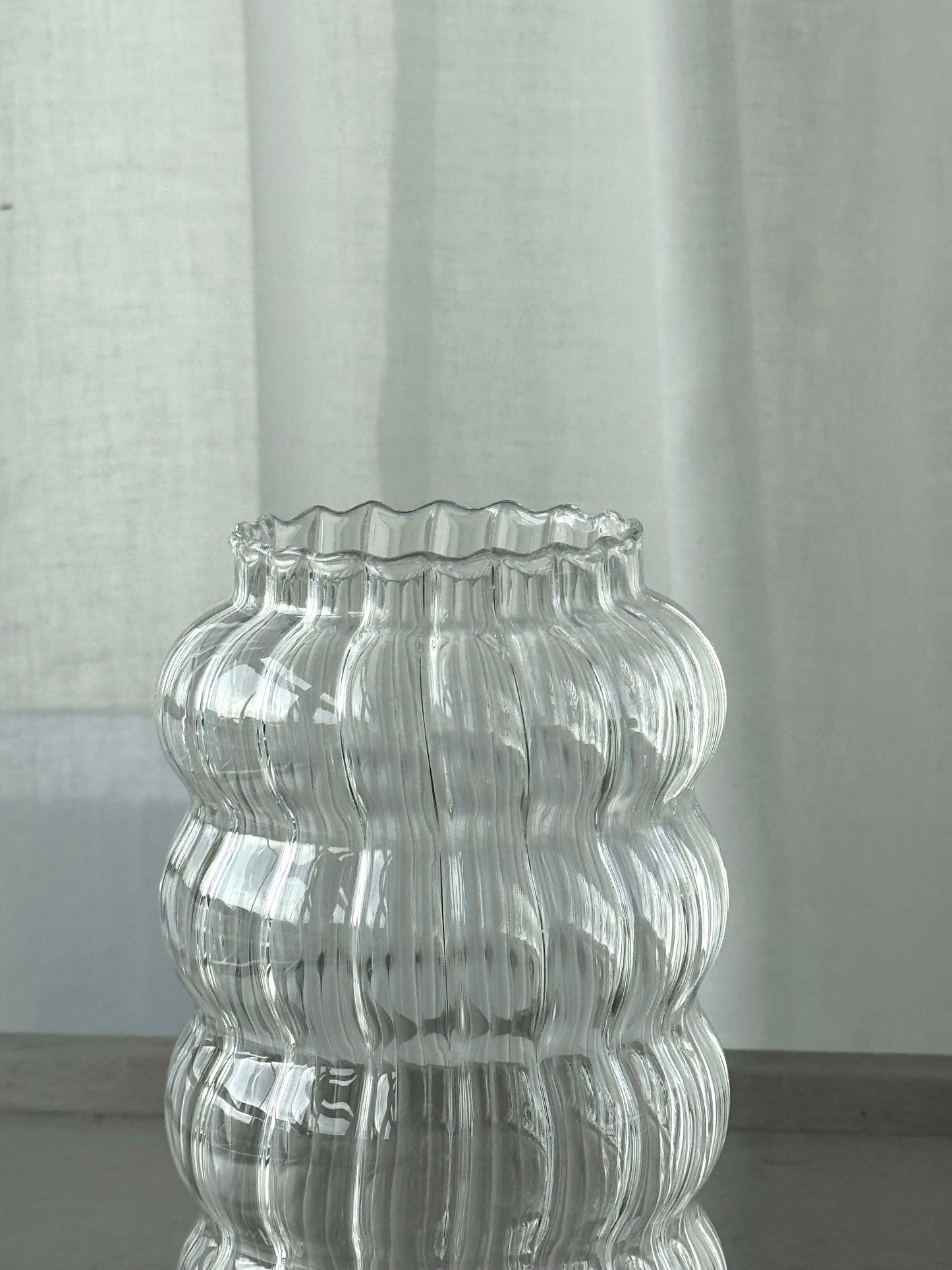 Small ribbed vase