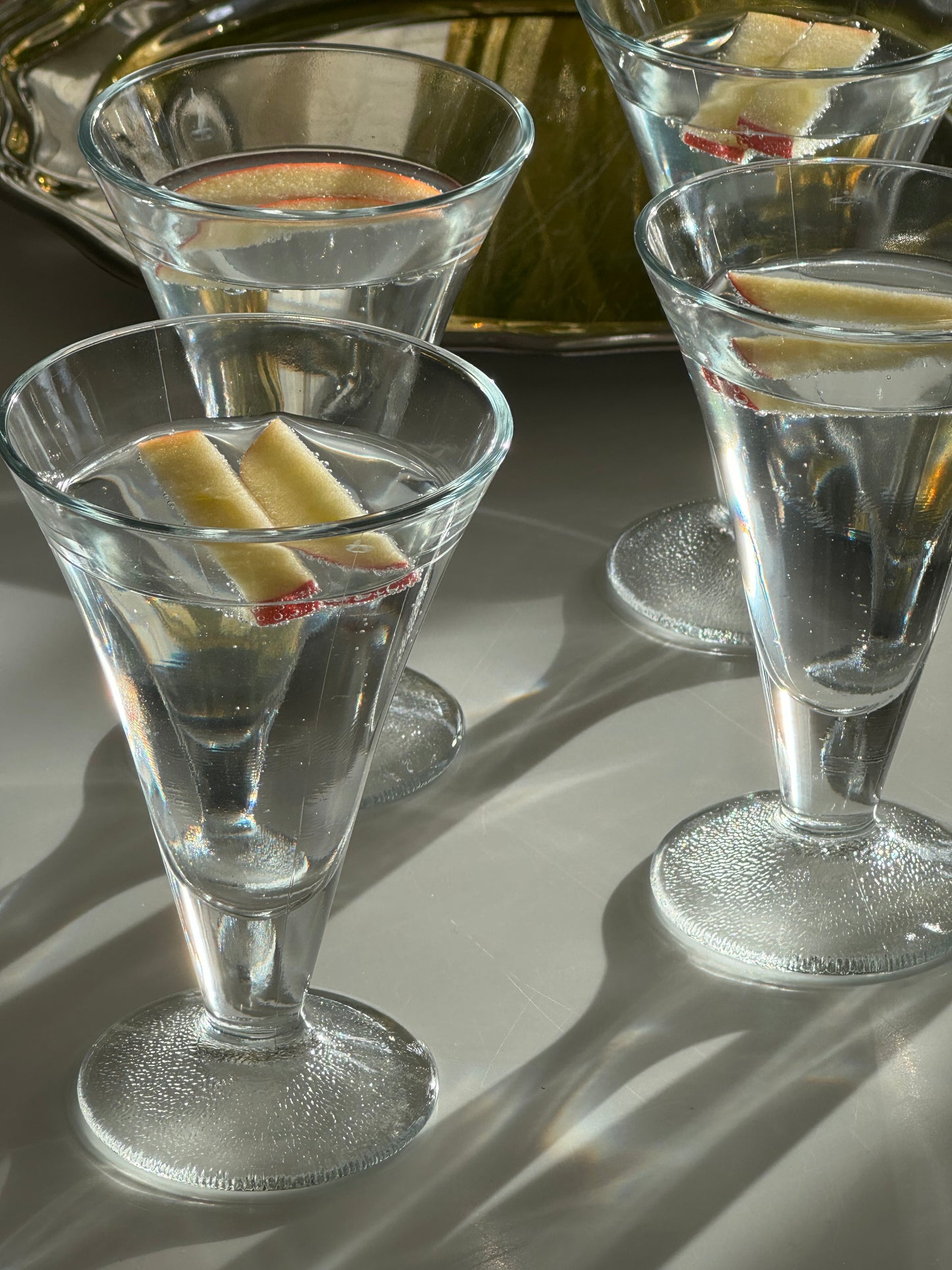 Tall cocktail glasses