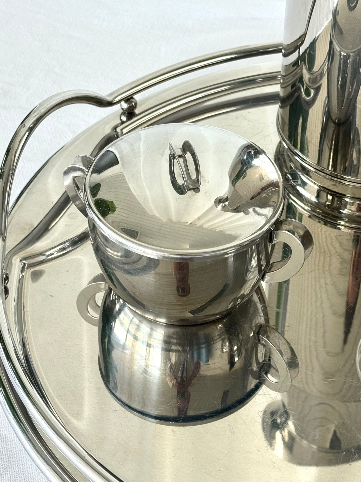 Steel sugar bowl