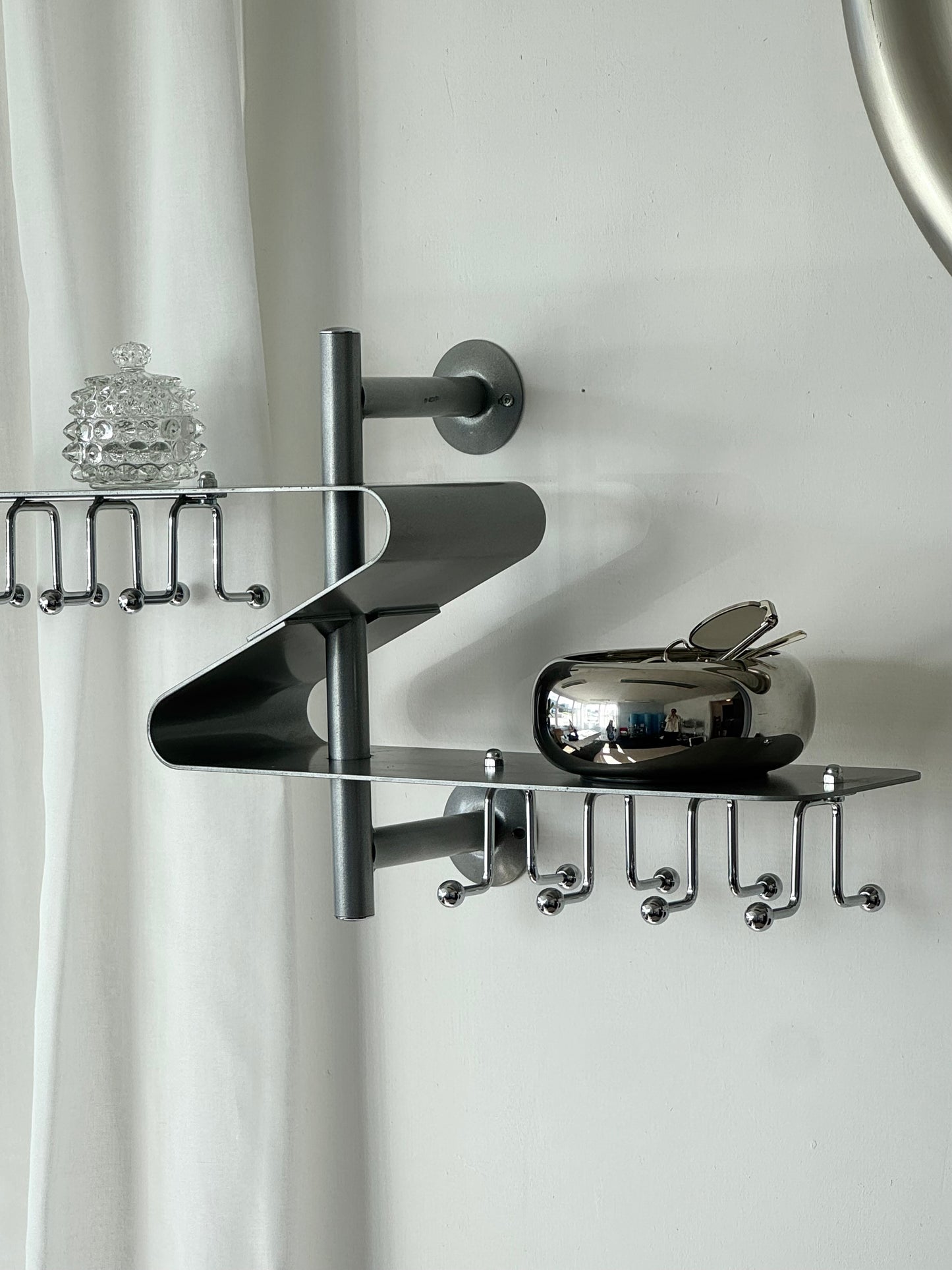 Chrome coat rack