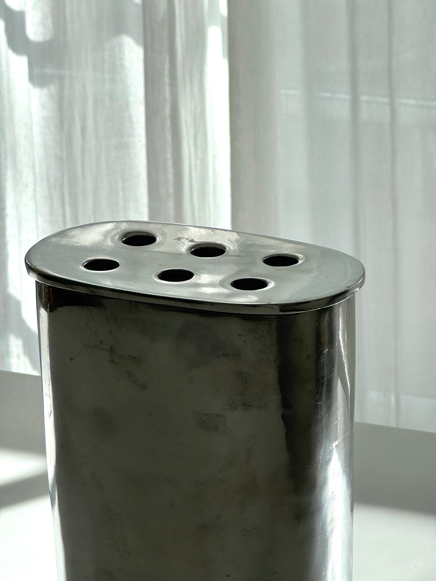 Vintage aluminium vase