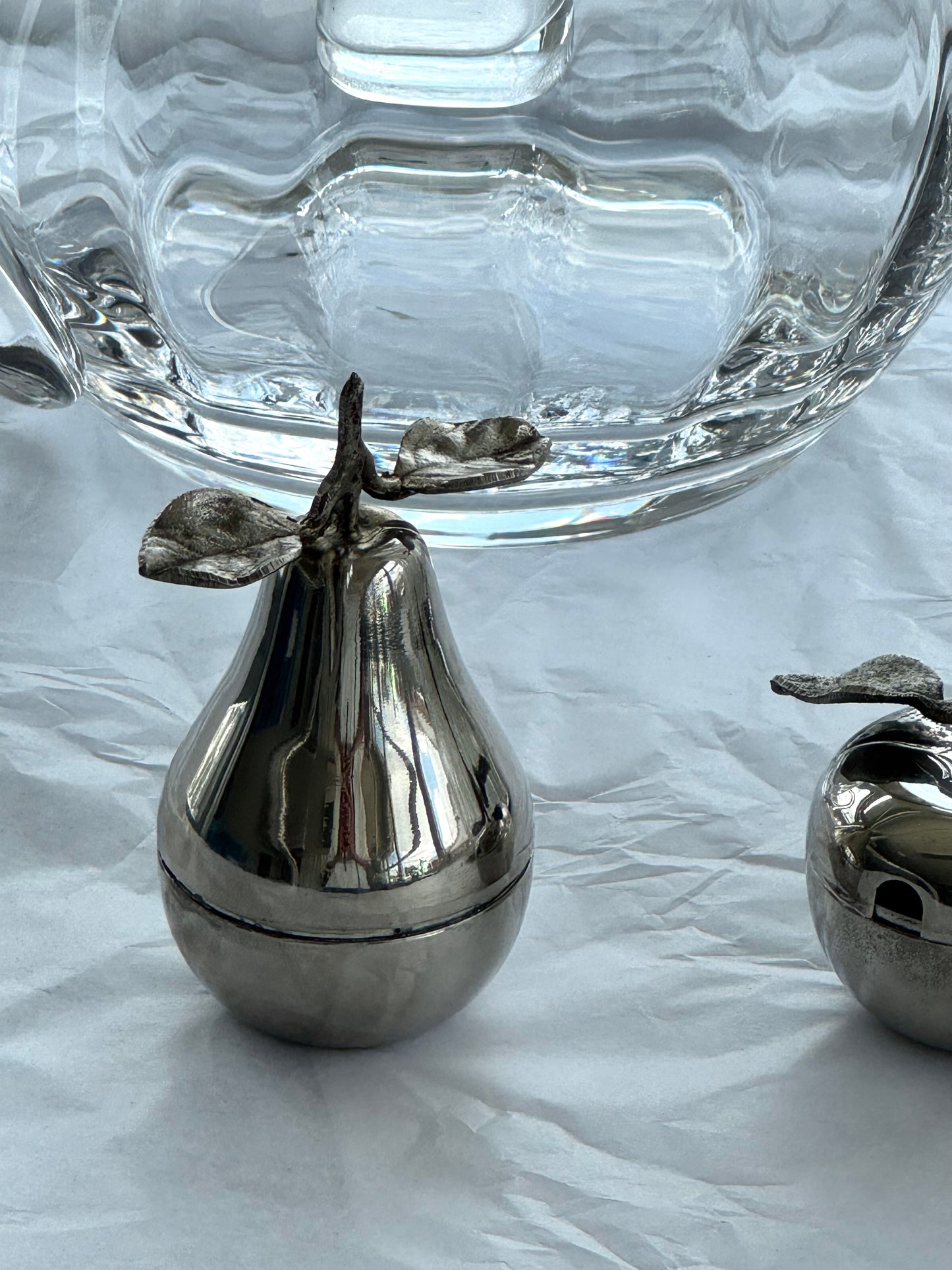 Silver plated salt bowls