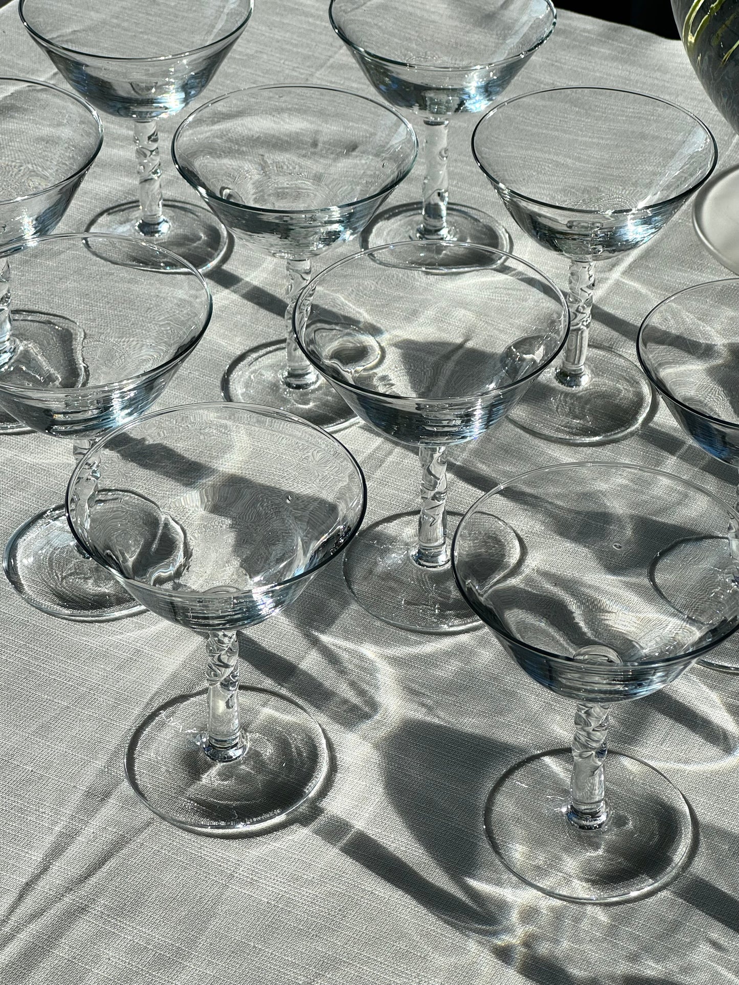 Handmade cocktail glasses