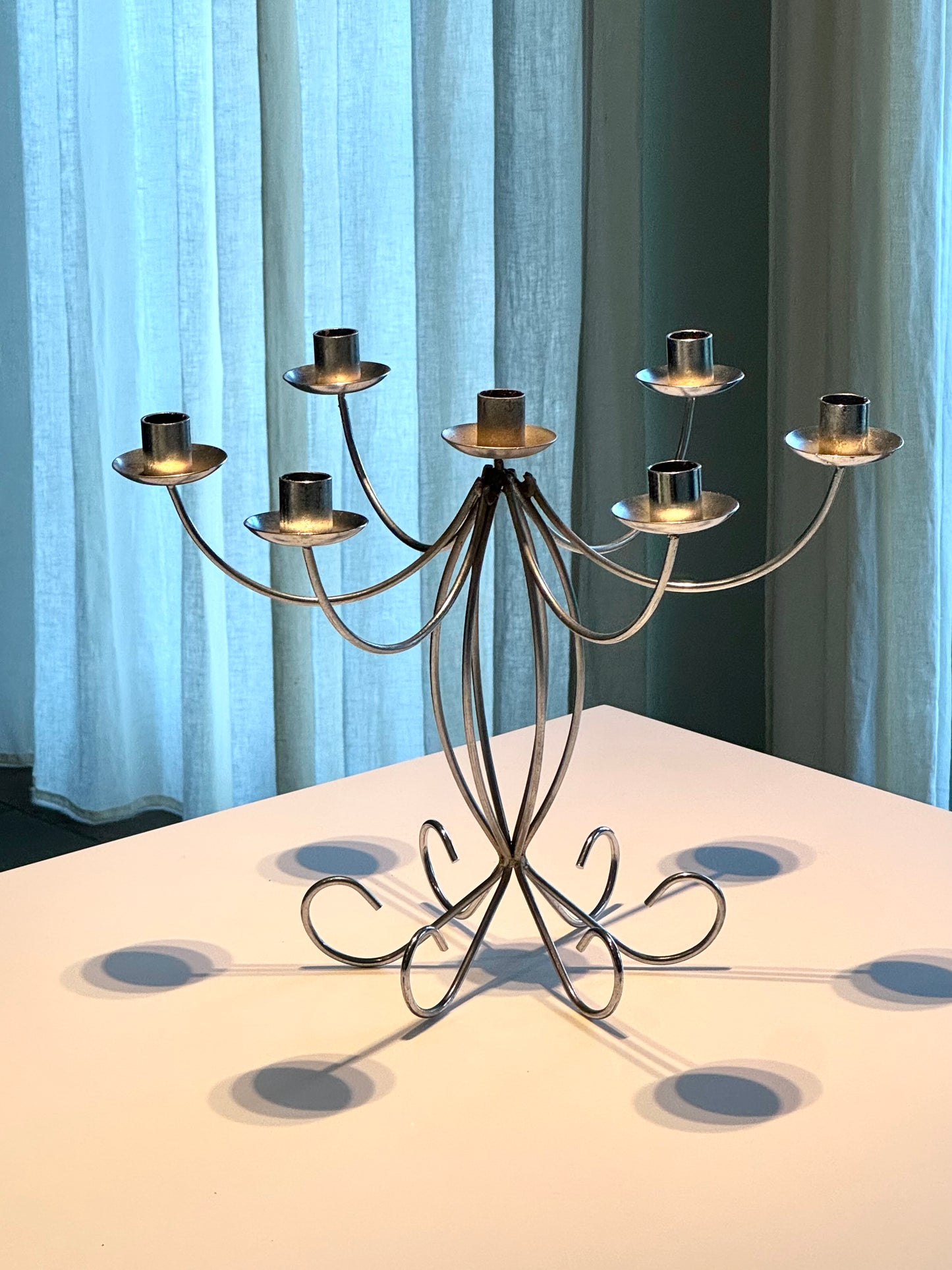 Chrome candelabra