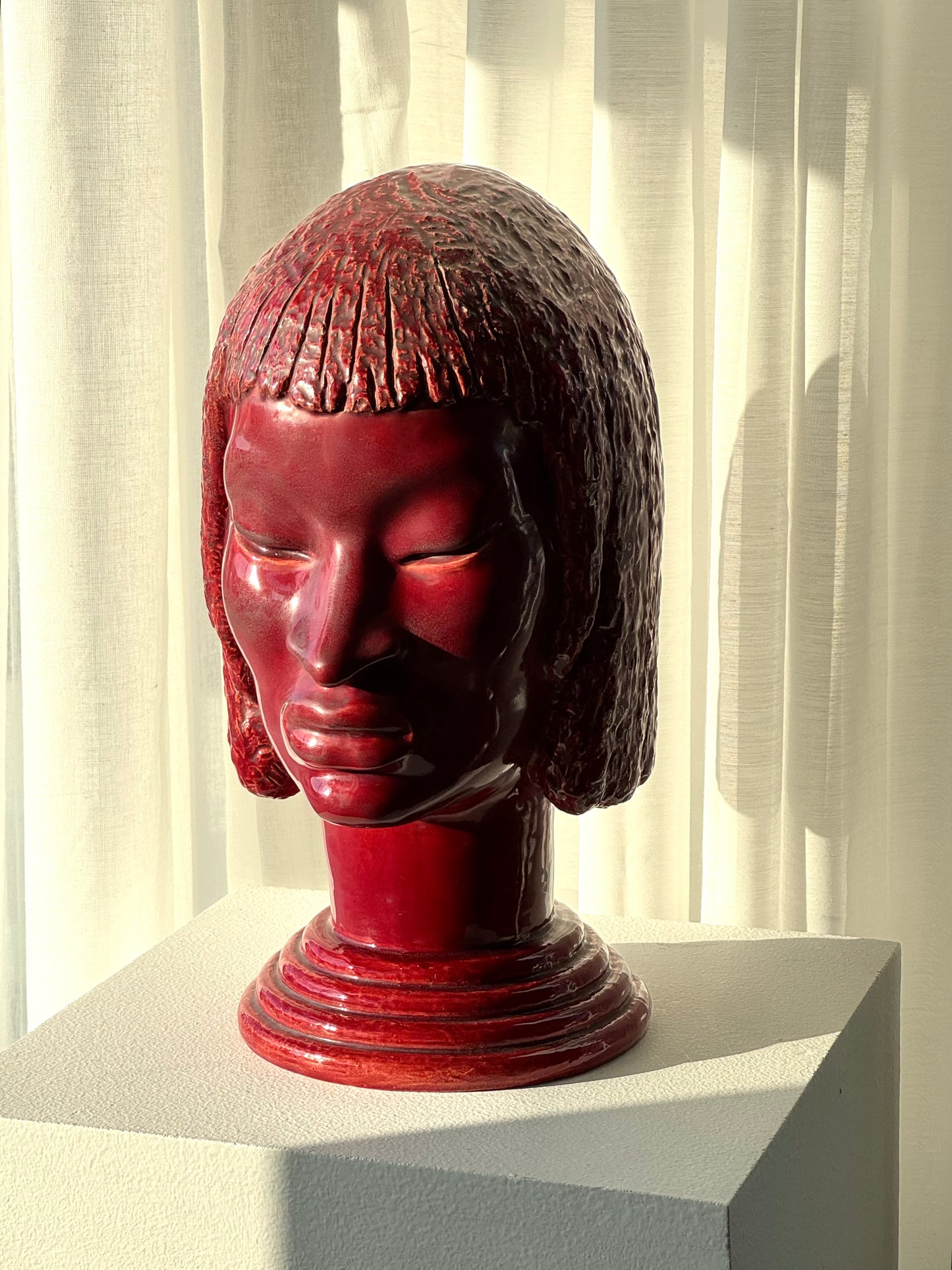 Handmade ceramic head