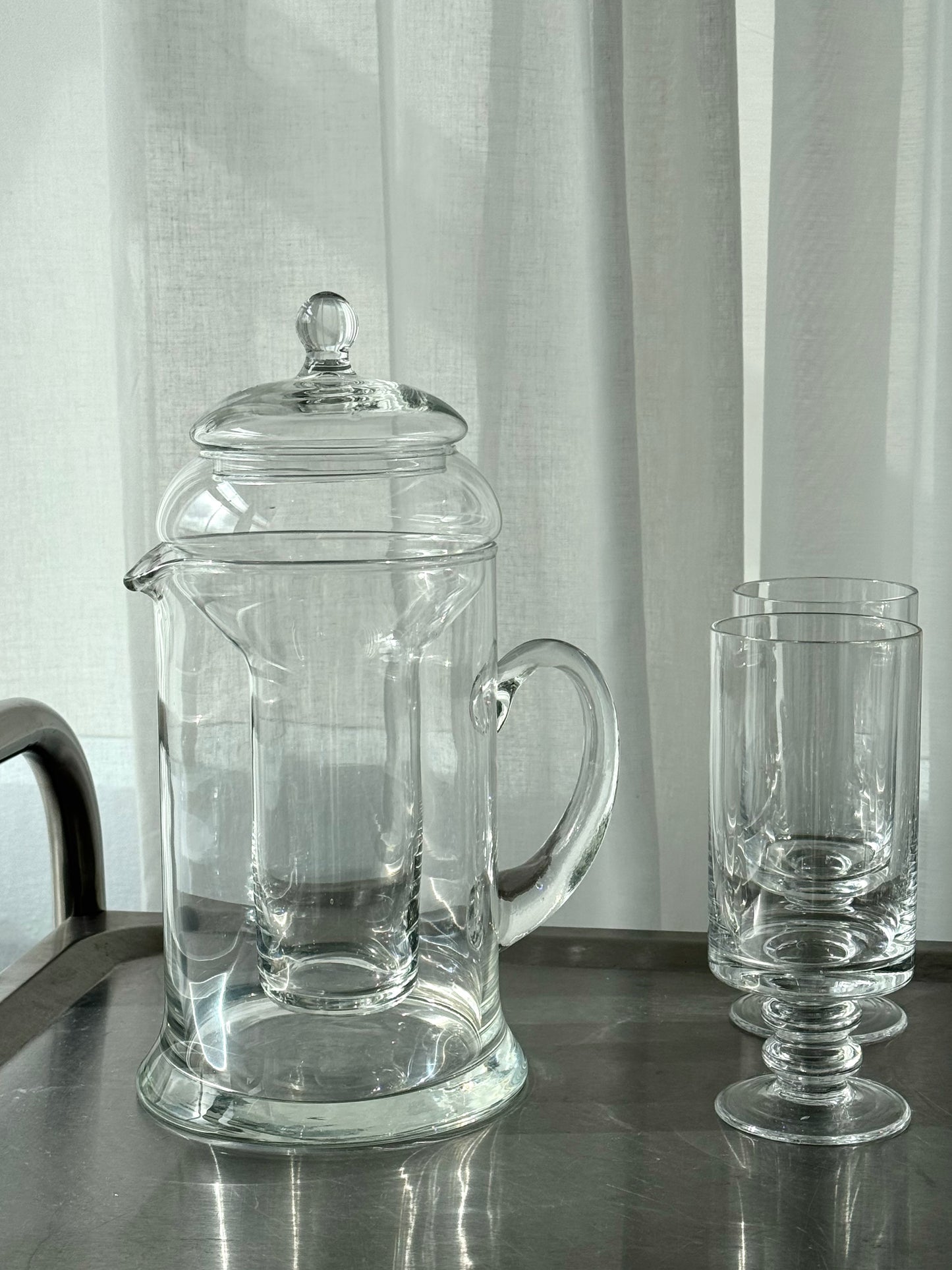 Handmade glass jug