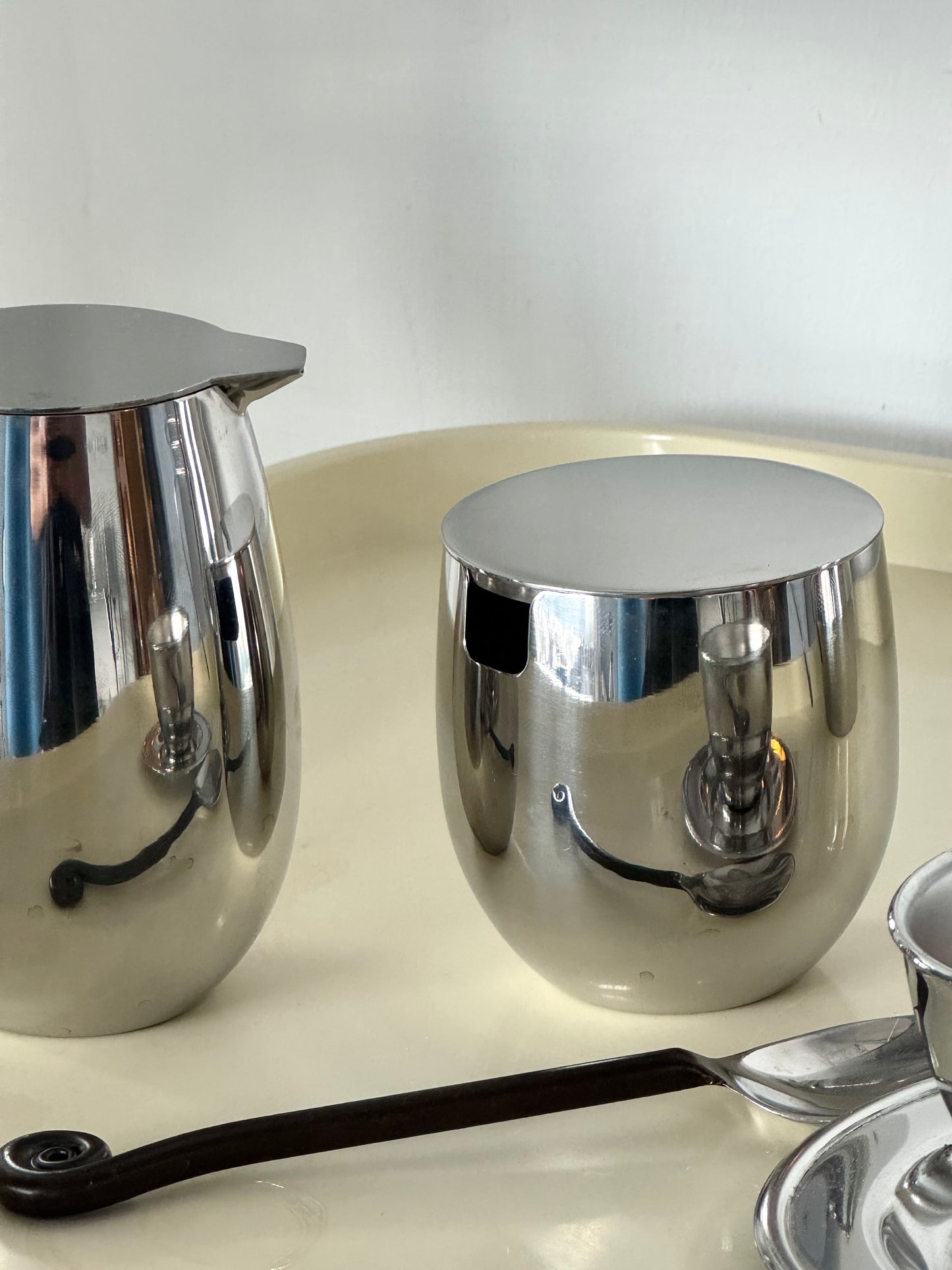 Bodum milk and sugar bowl.