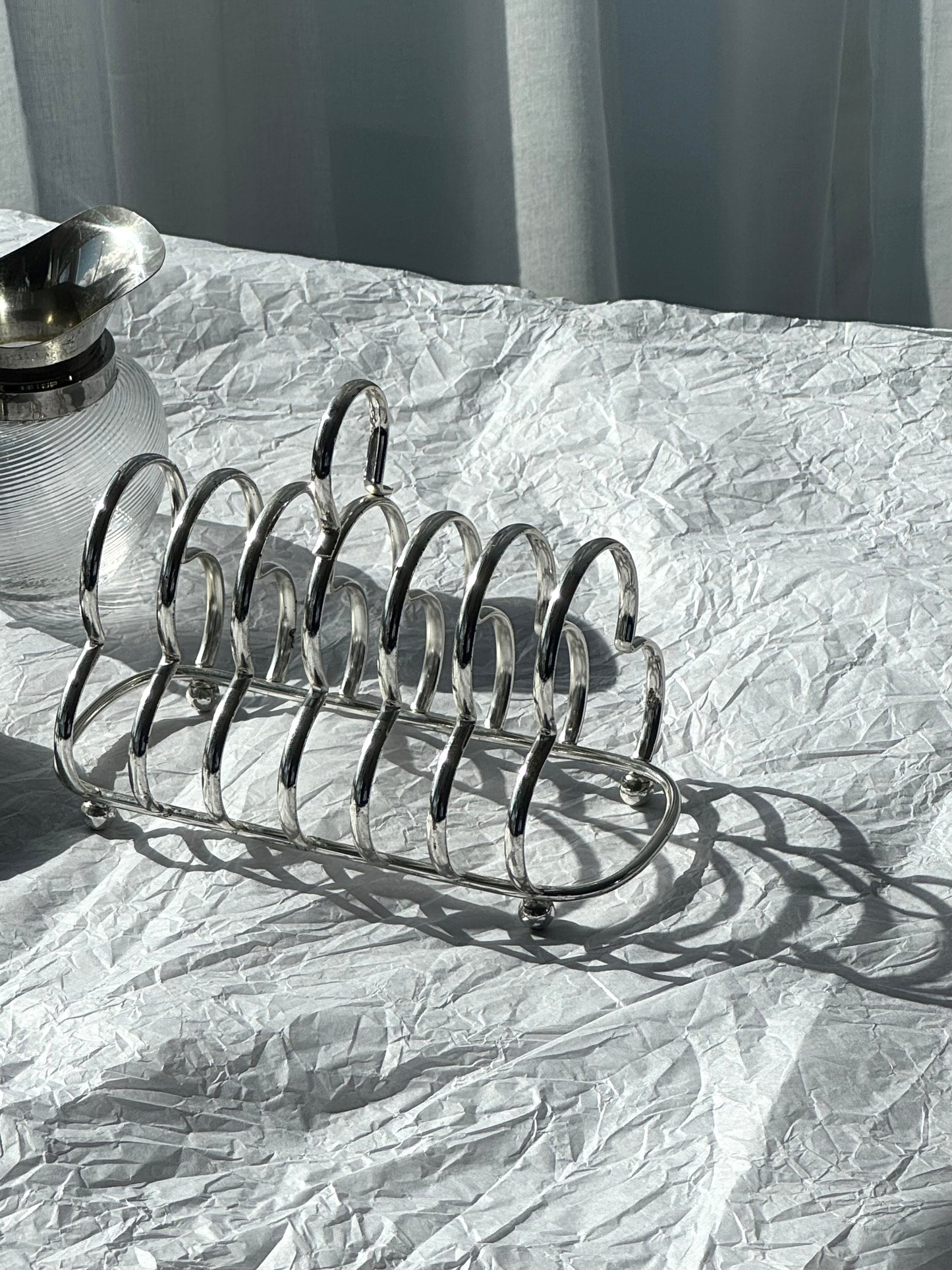Silver plated toast rack