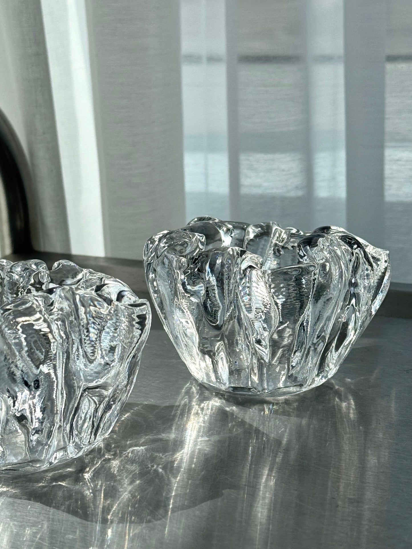 Glass candleholder