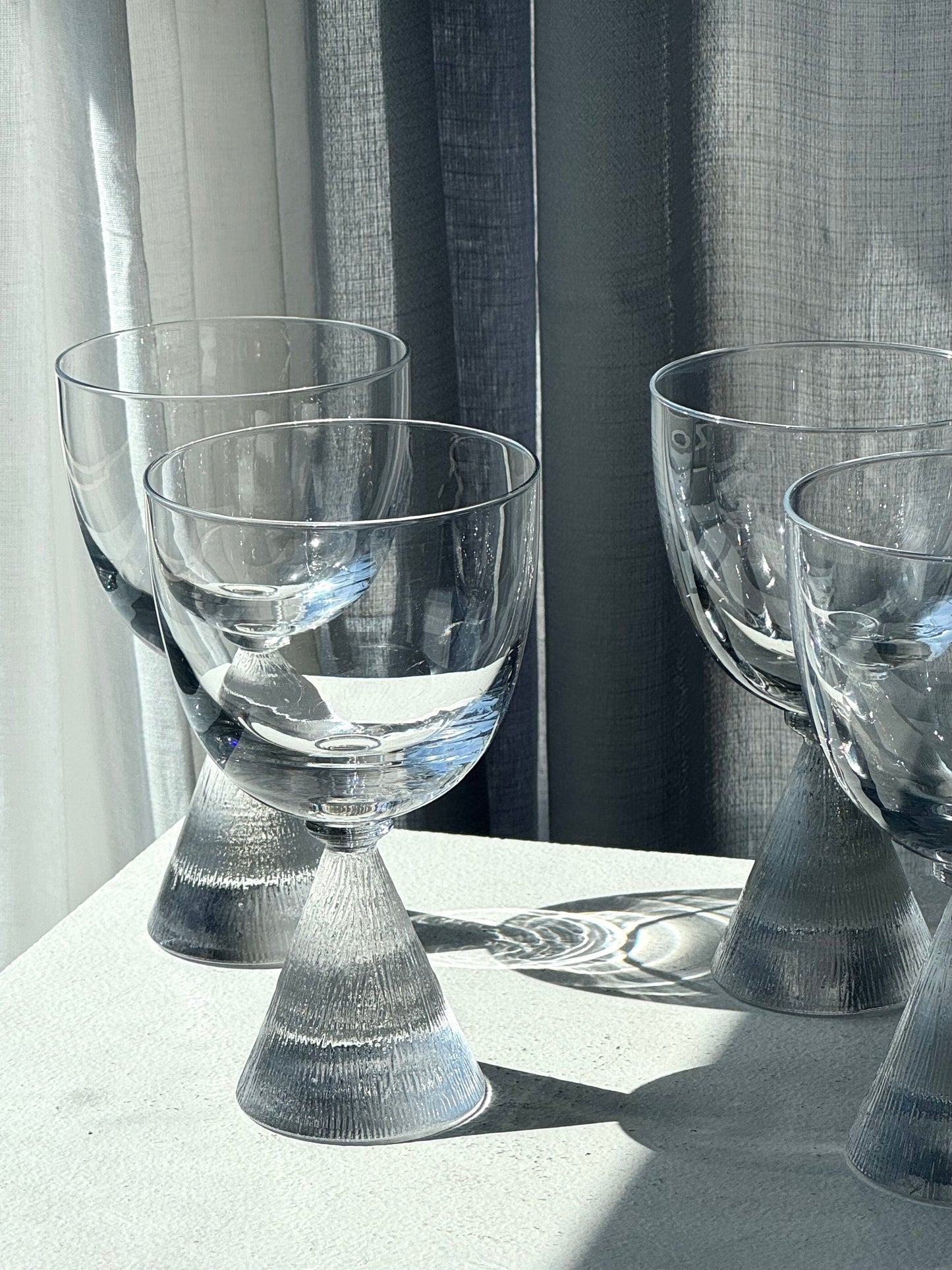 Cone stem glasses