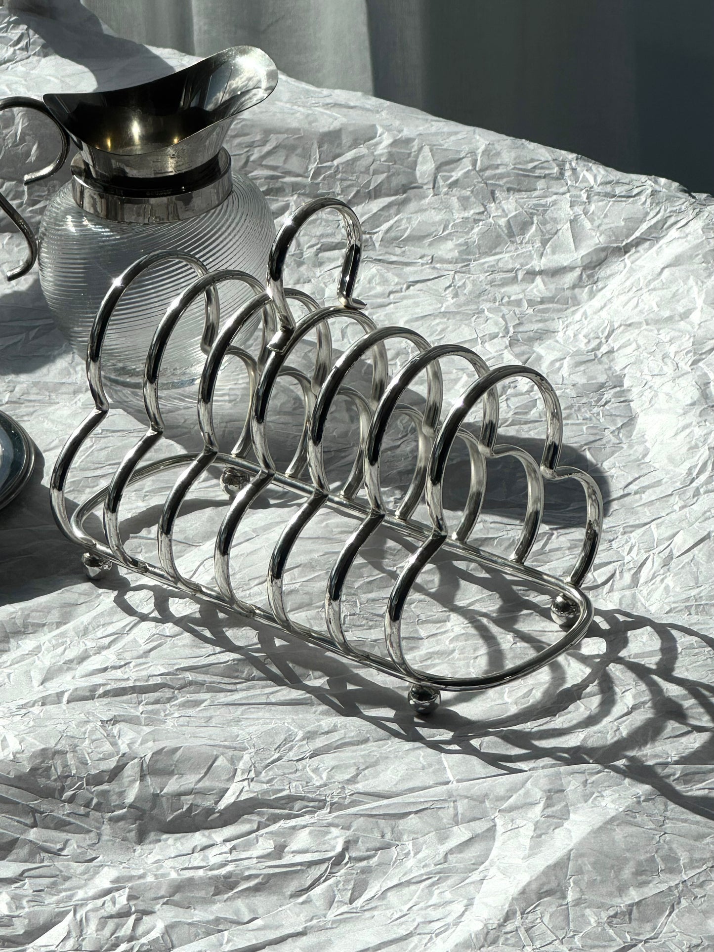 Silver plated toast rack