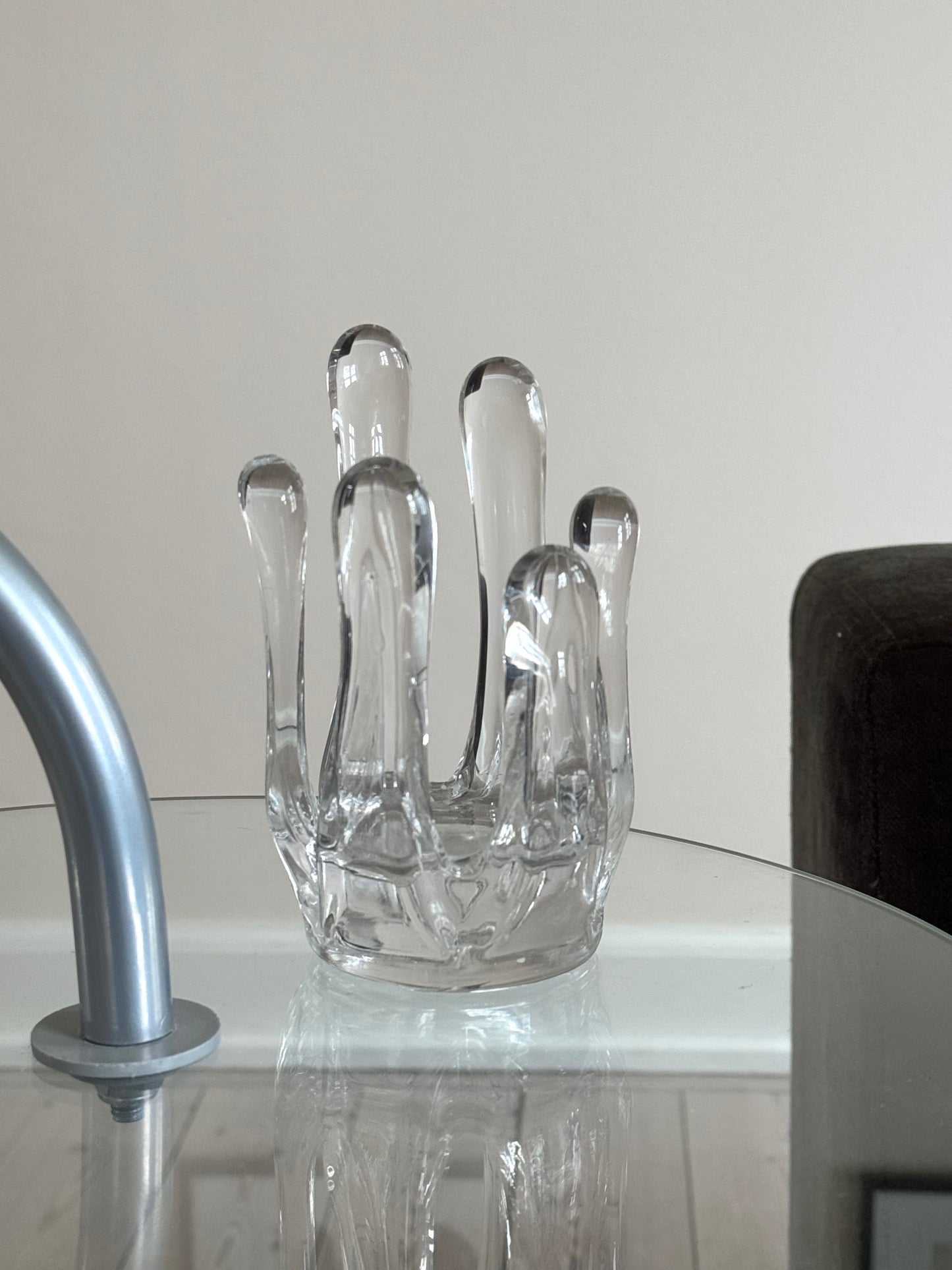 Glass candleholder