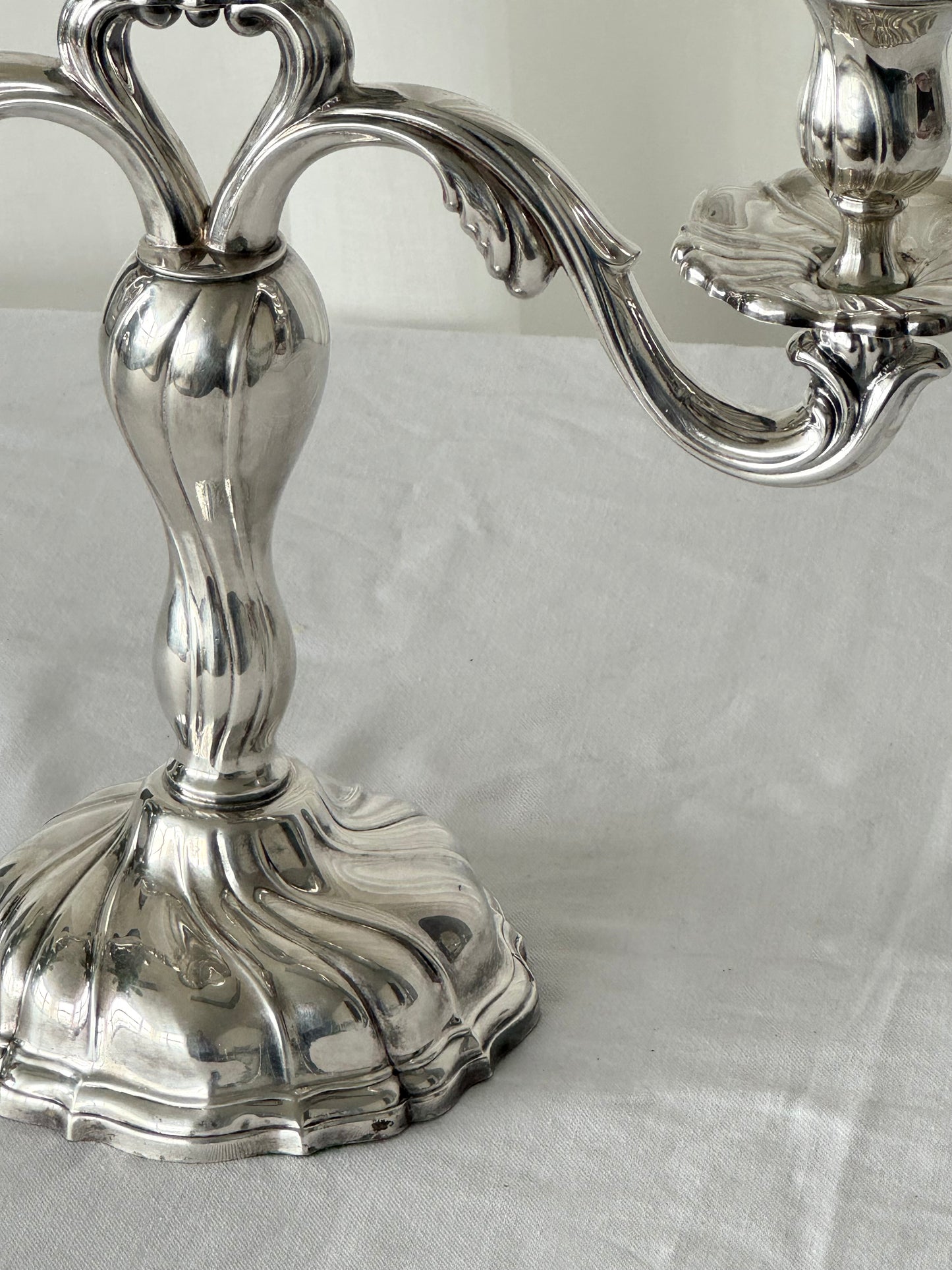 Silver plated candelabra
