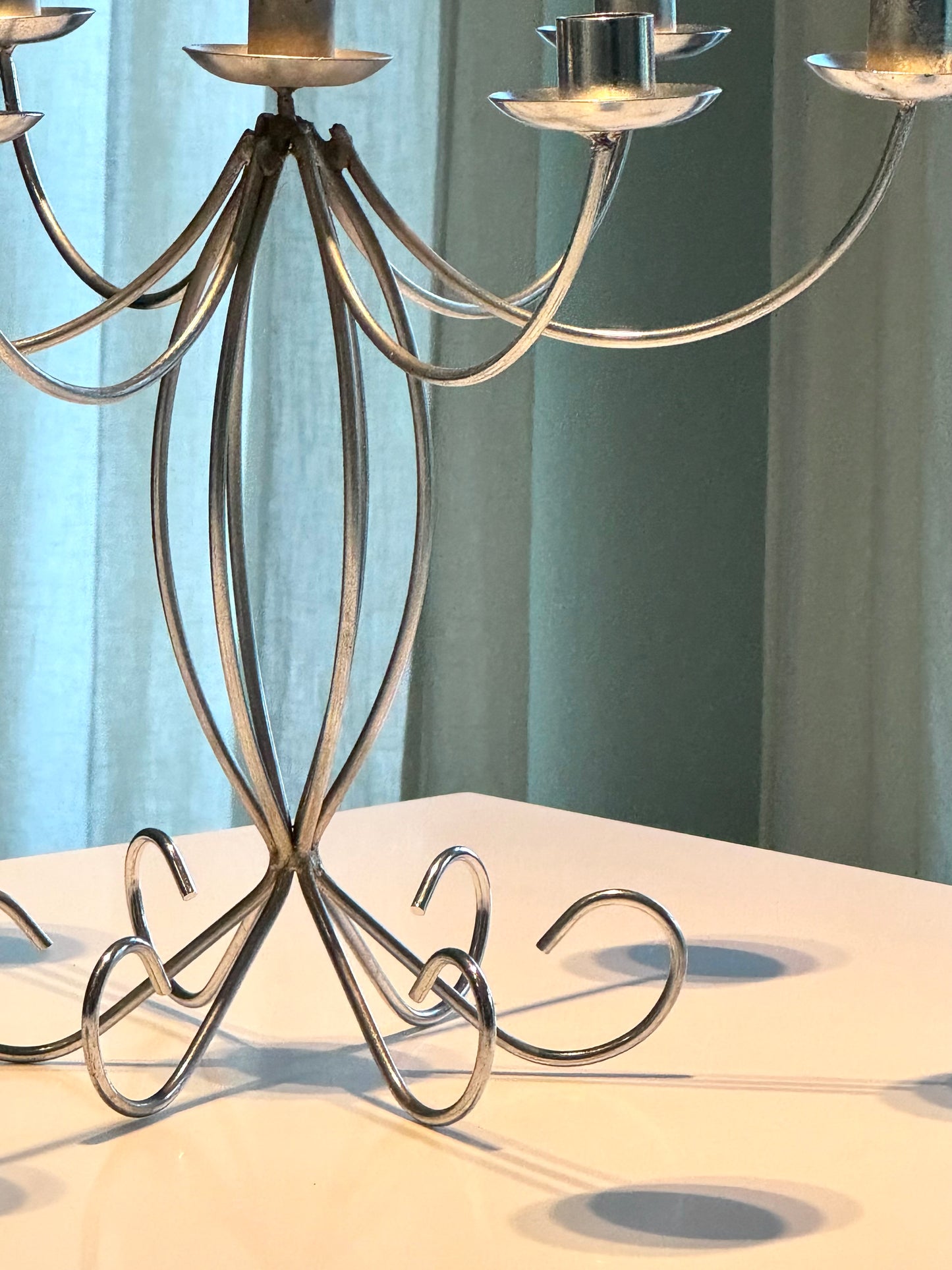 Chrome candelabra