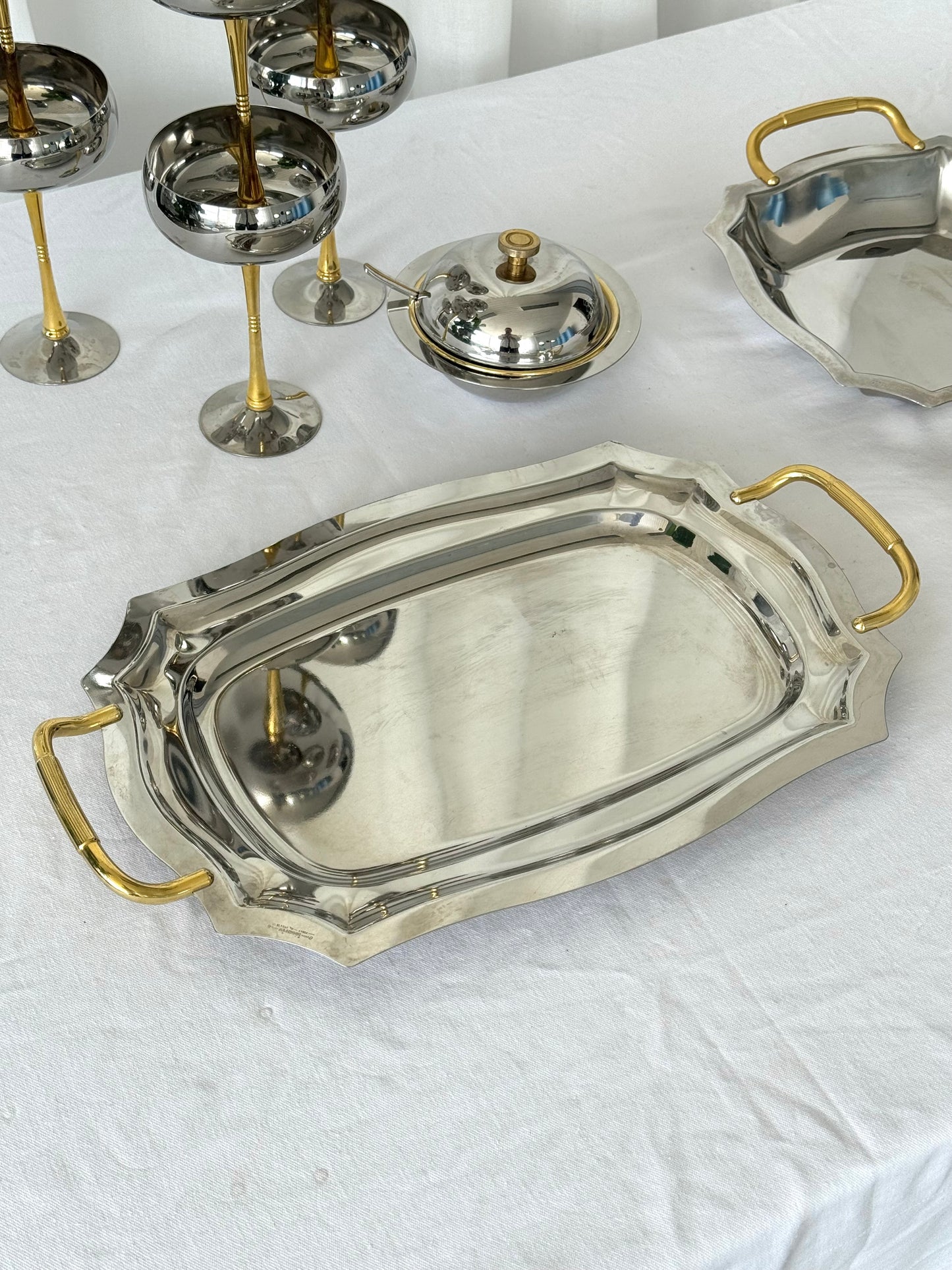 Brass detailed trays