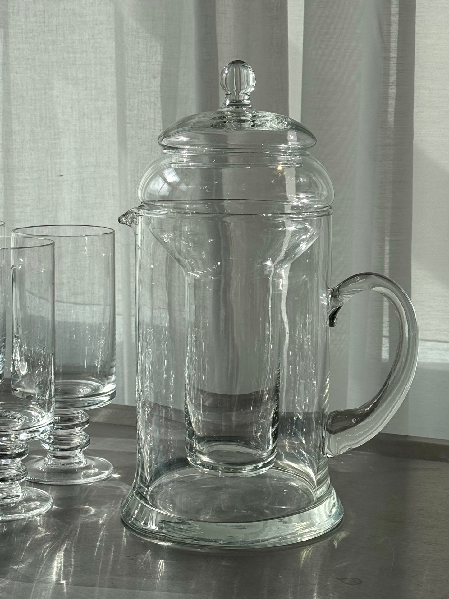 Handmade glass jug