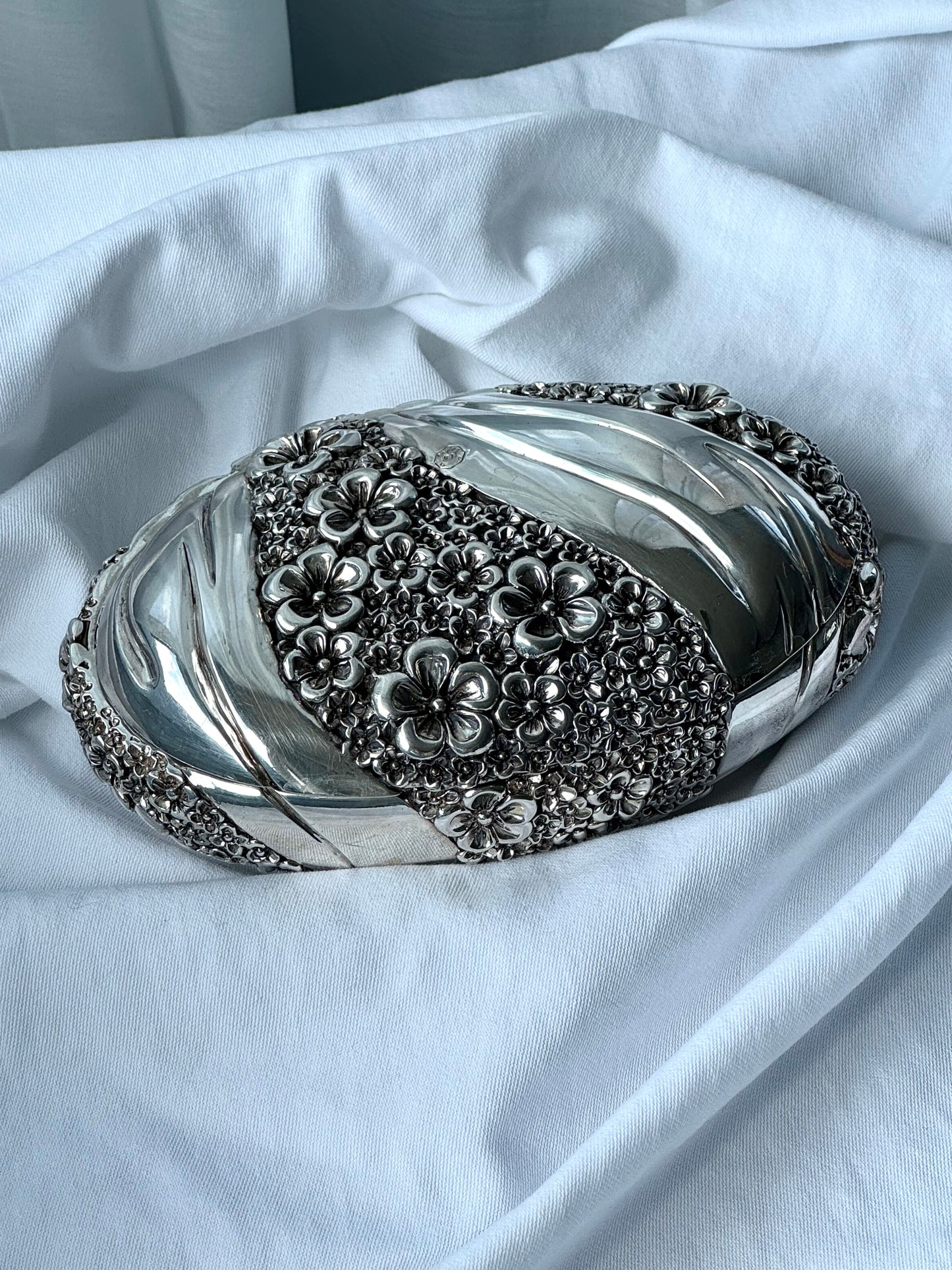 Silver plate jewelry box