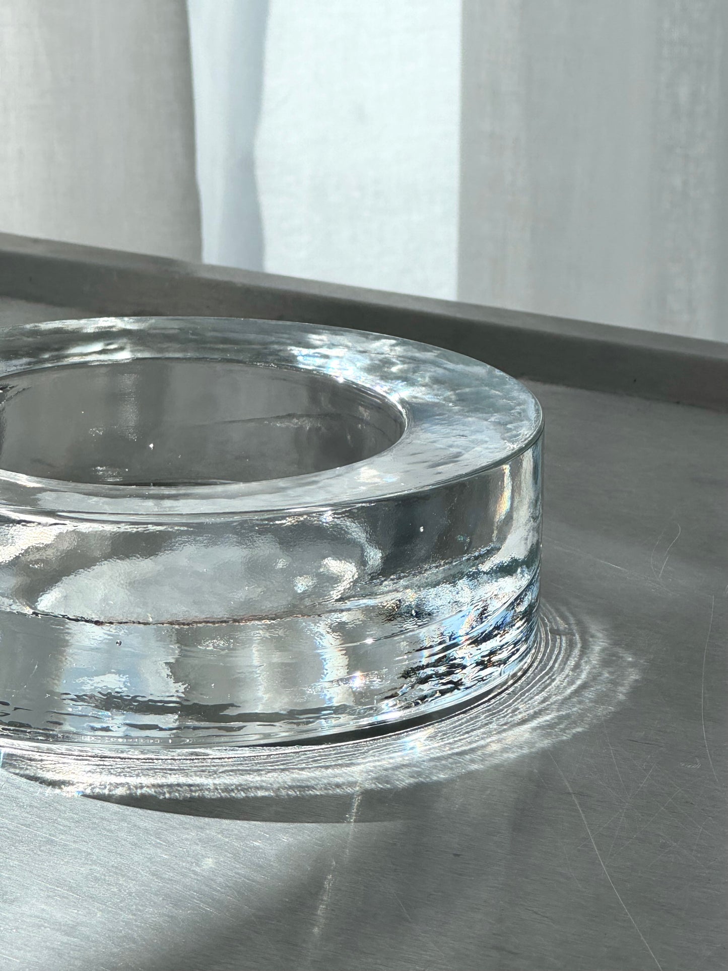 Chunky glass bowl