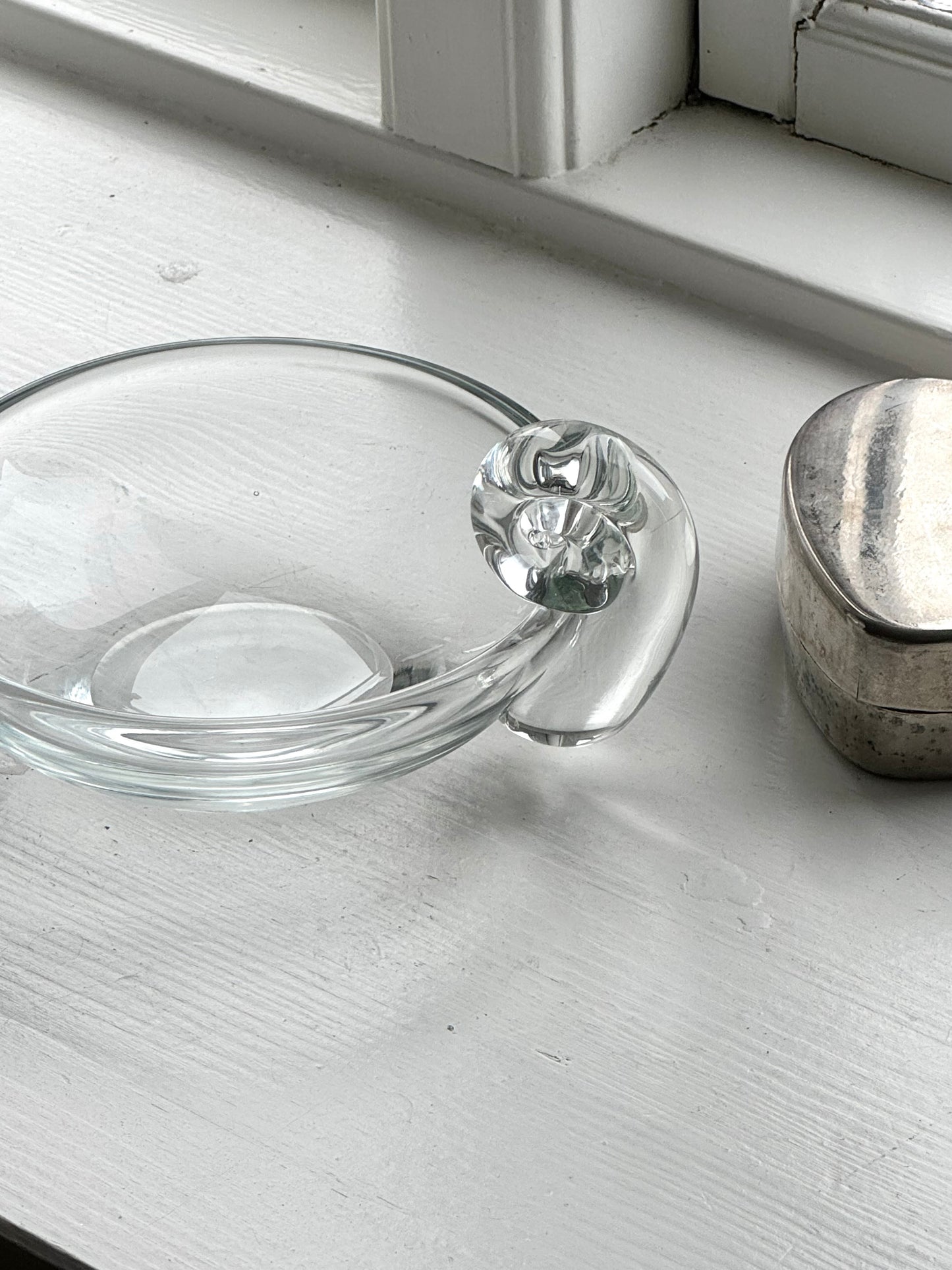 Heavy glass bowl