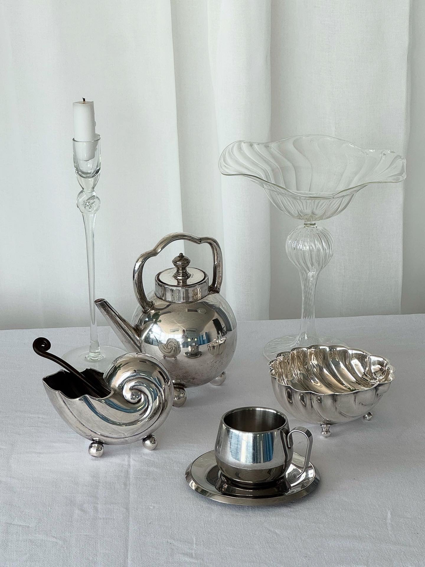Silver plated tea jug