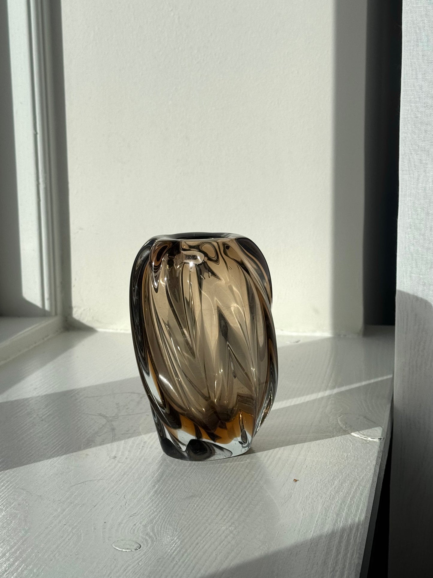 Small smoked vase