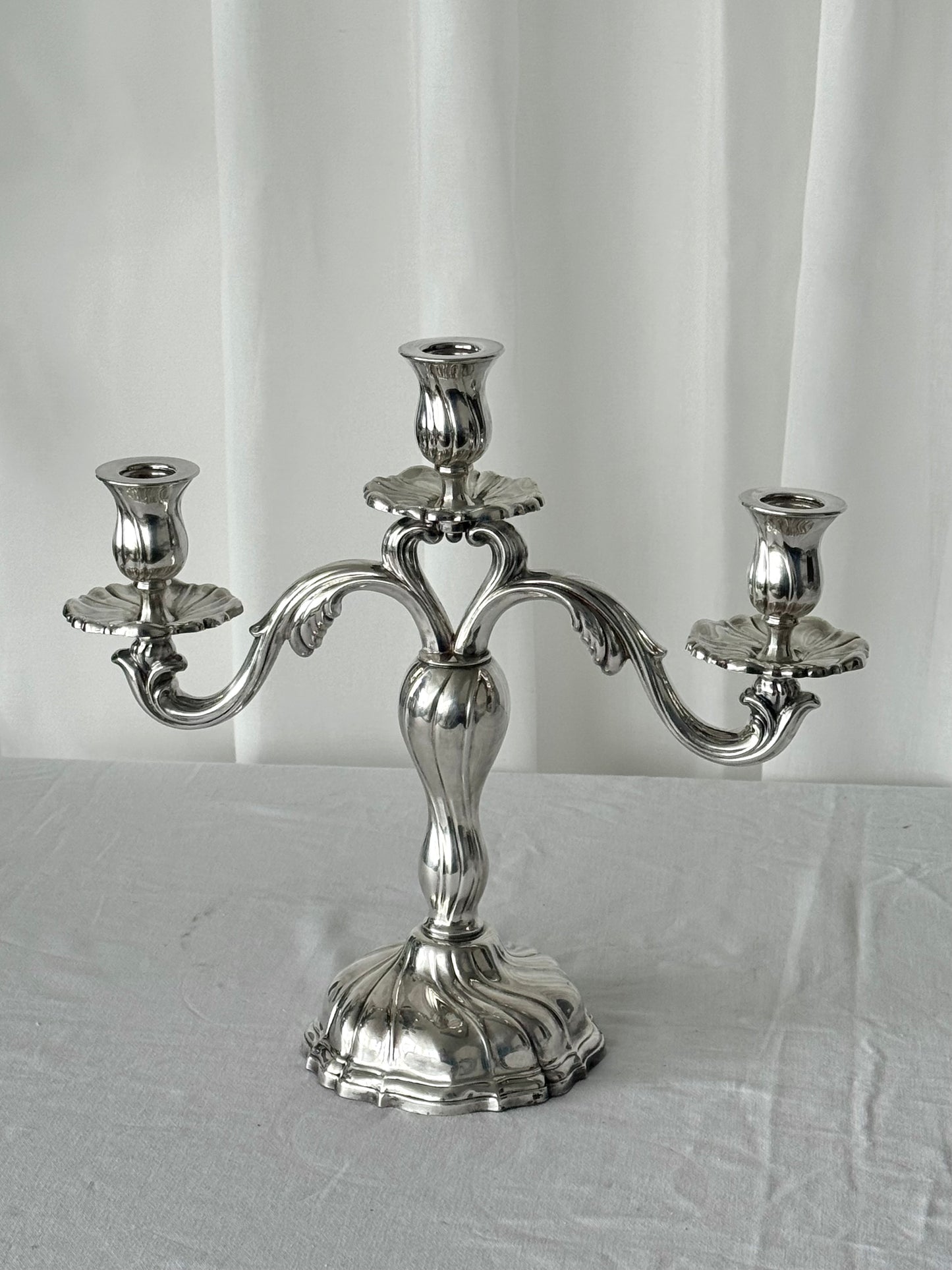 Silver plated candelabra