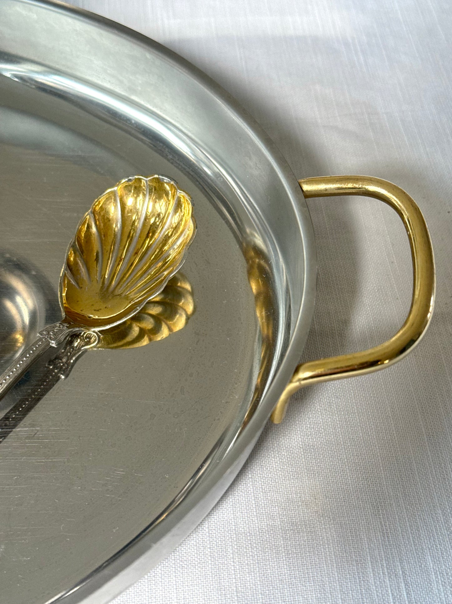 Silver clam spoon
