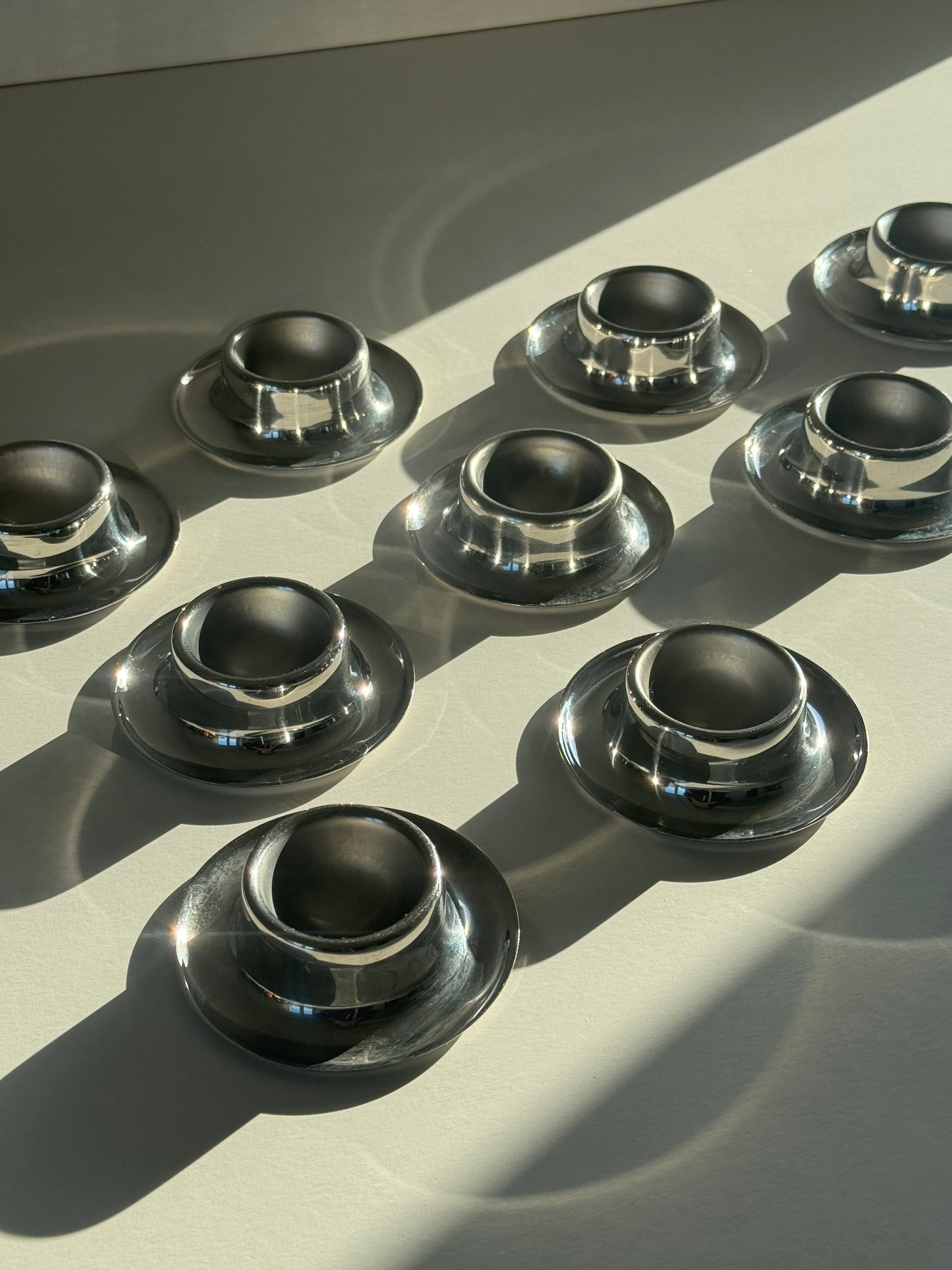 Stainless steel eggcups