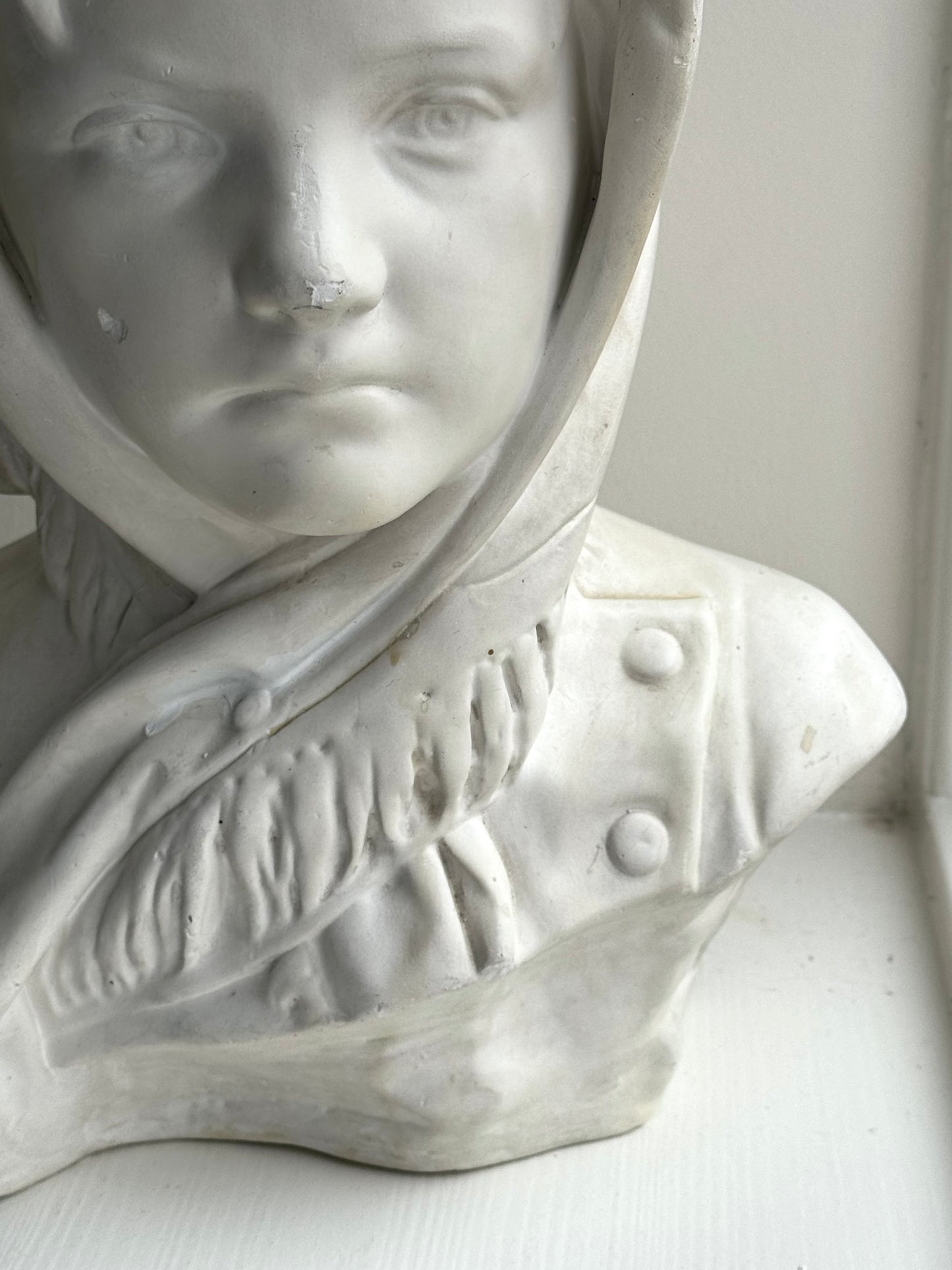 Plaster bust young lady