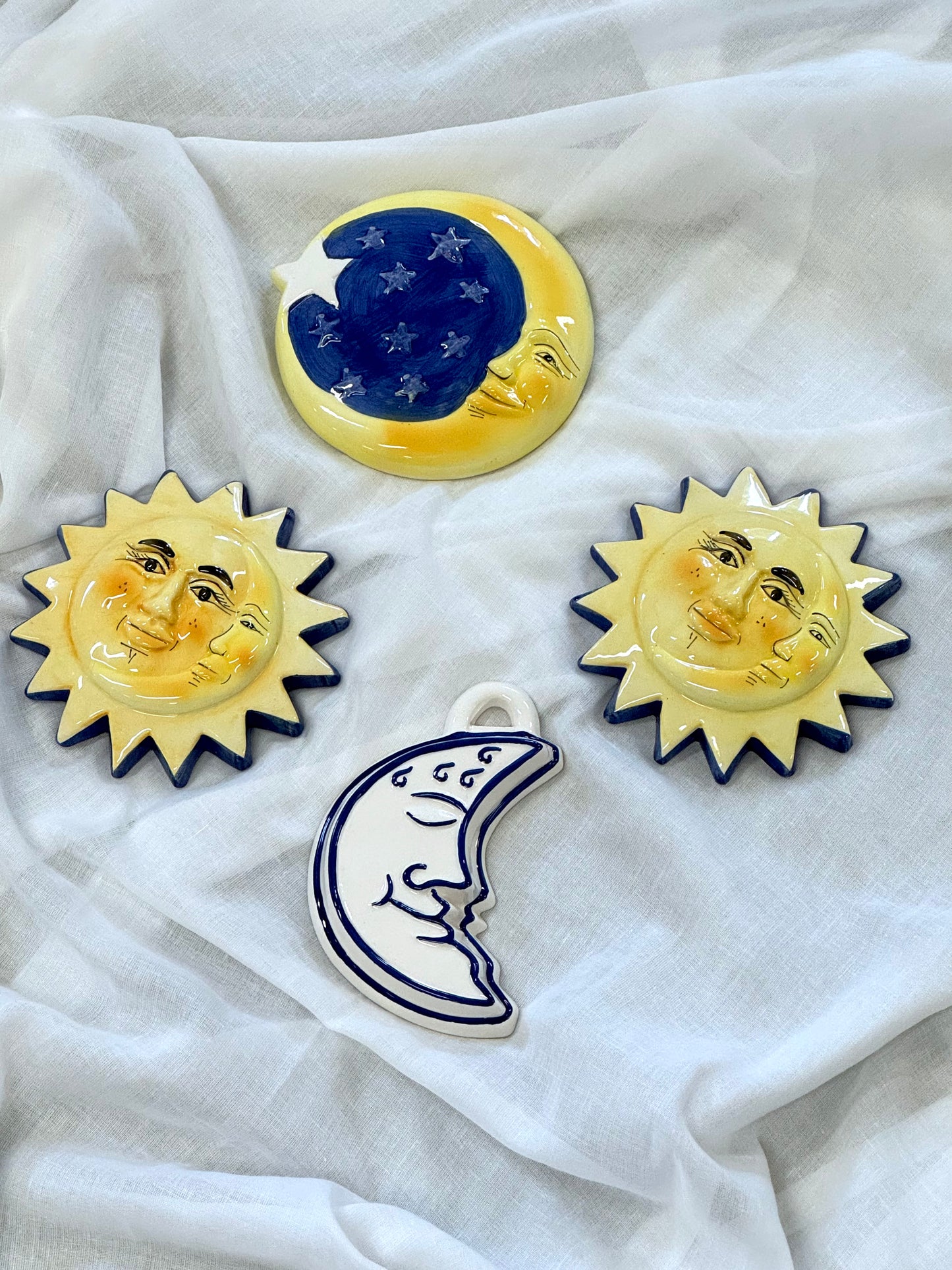 Sun and moon wall decor