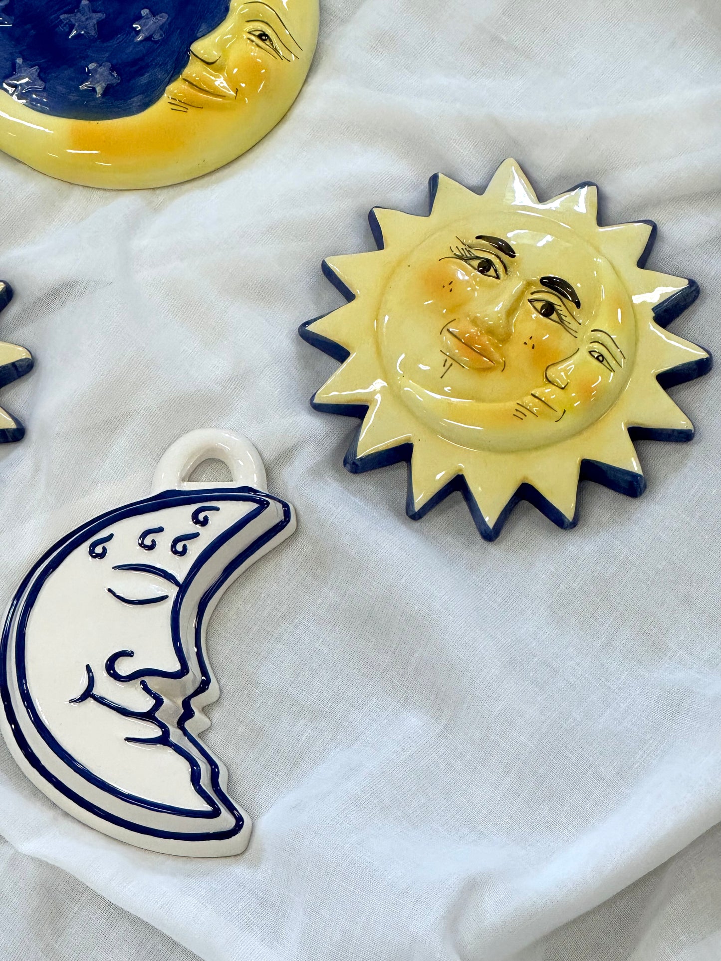 Sun and moon wall decor
