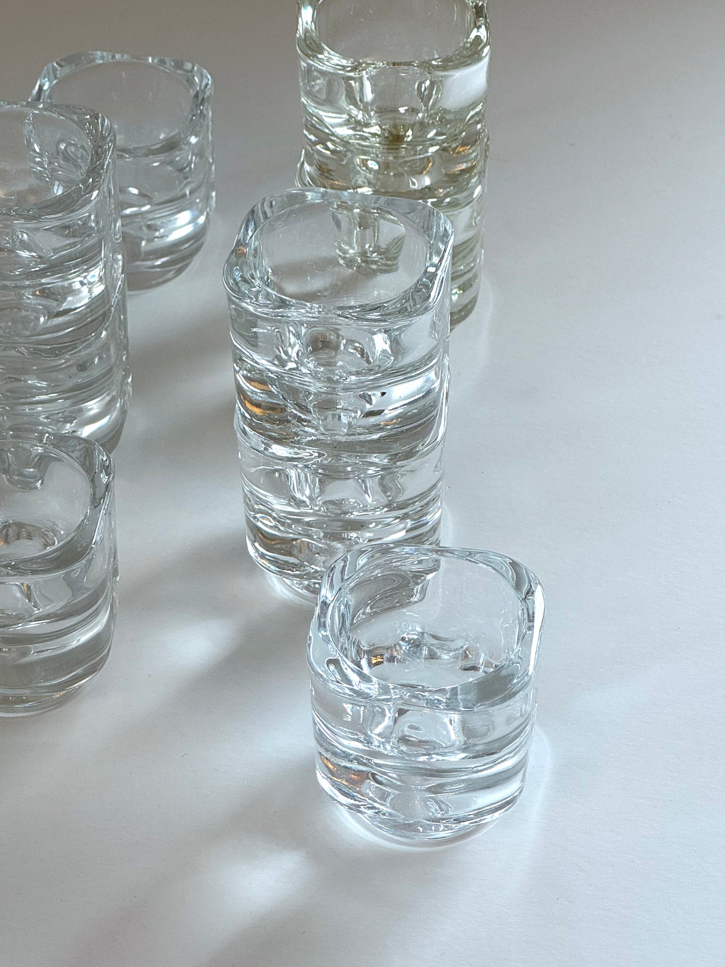 Italian glass egg cups
