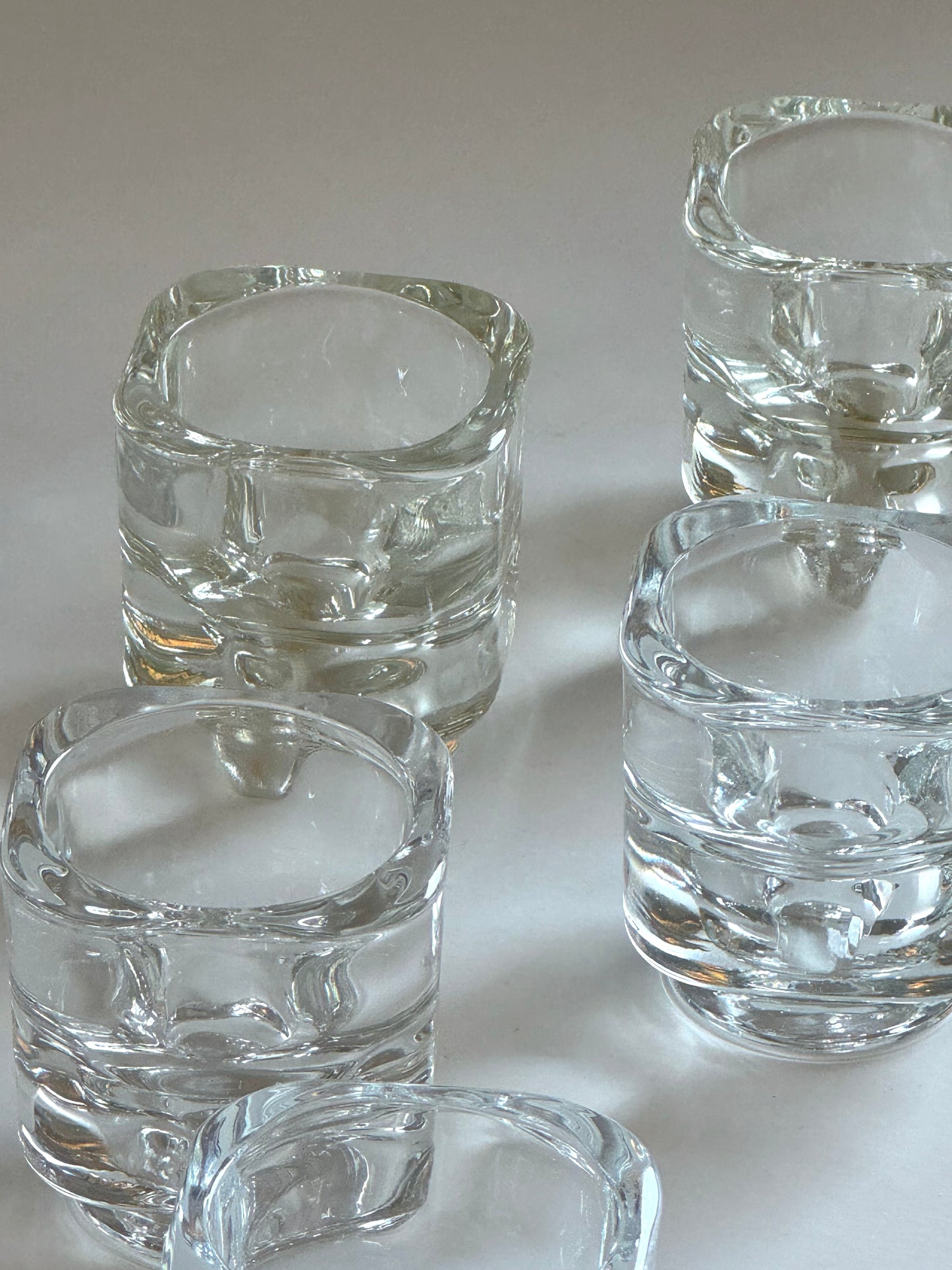 Italian glass egg cups