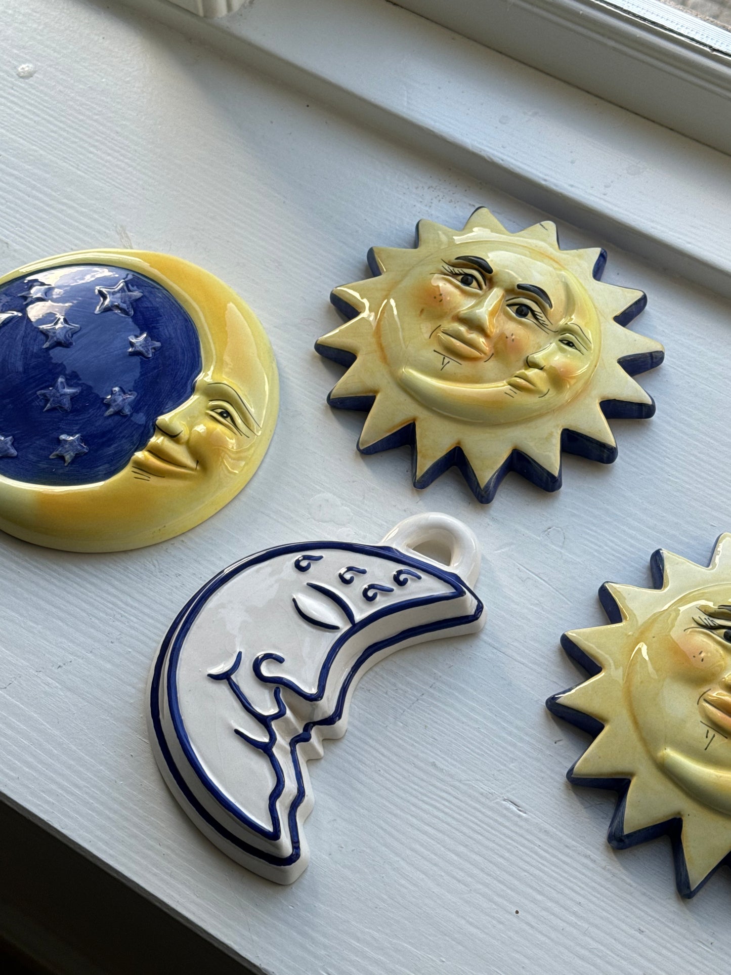 Sun and moon wall decor